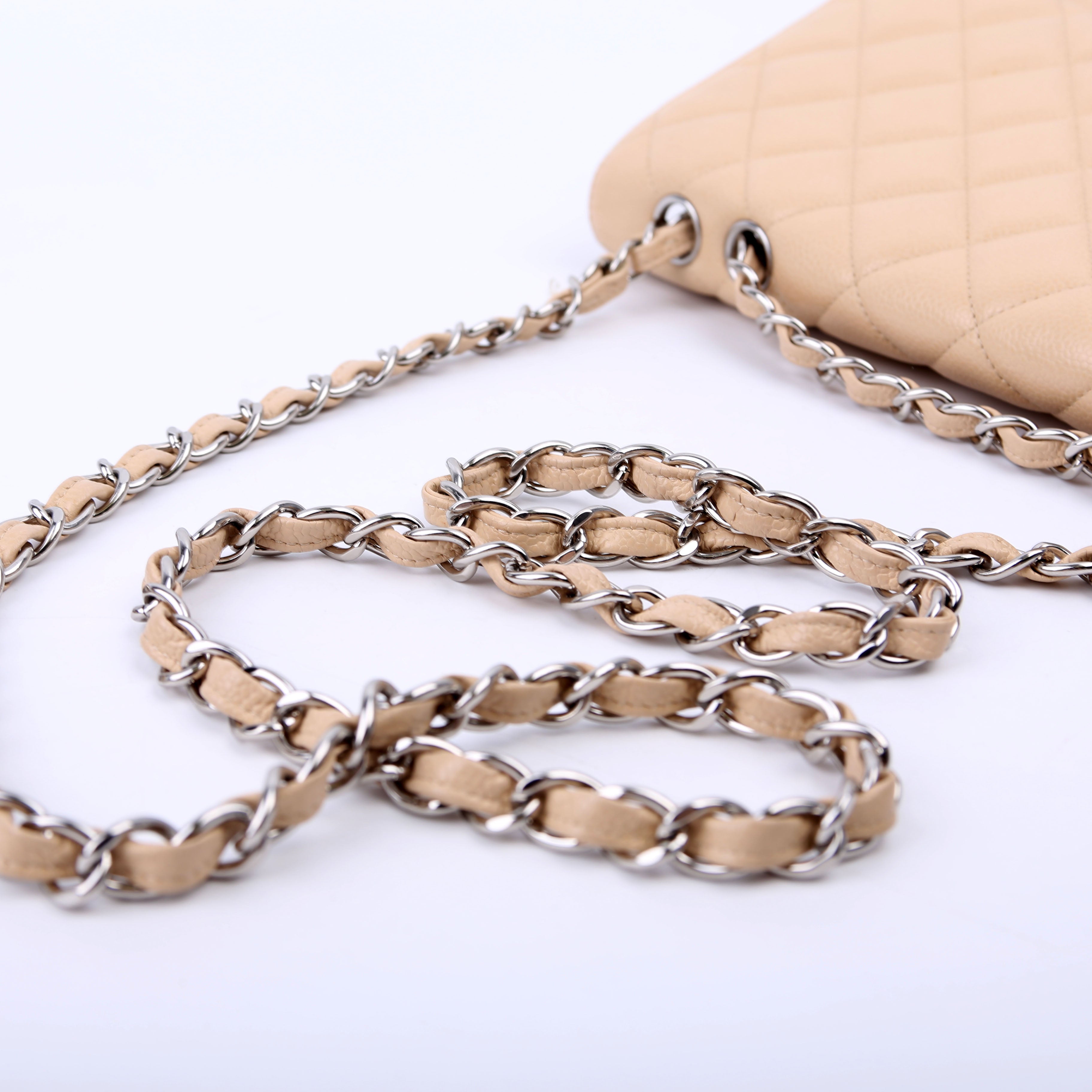 Chanel Classic Flap Jumbo Caviar Beige