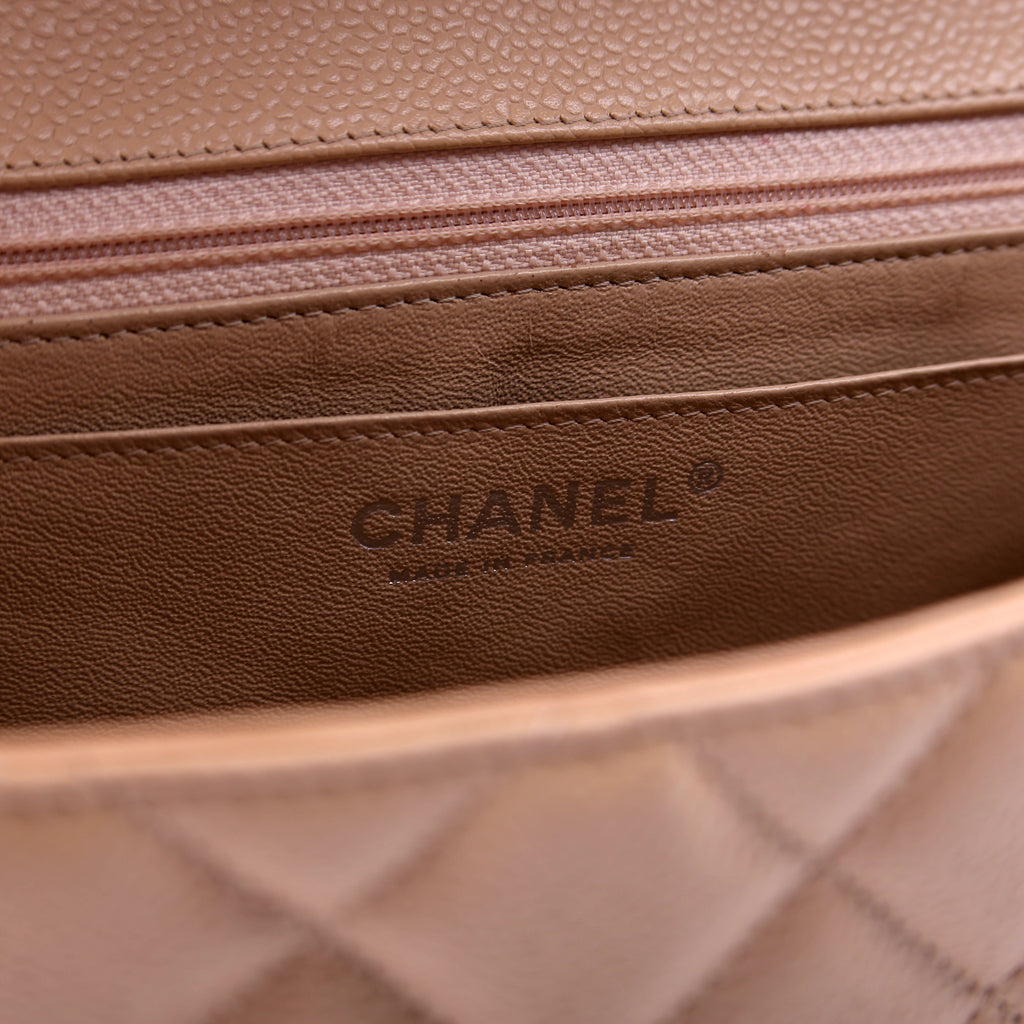 Chanel Classic Flap Jumbo Caviar Beige