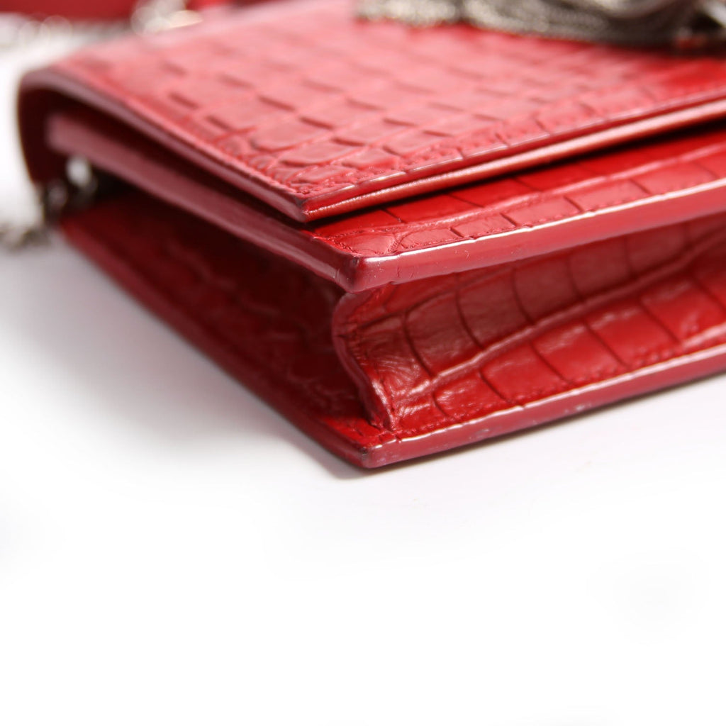 Saint Laurent Kate Tassel Chain Wallet 452159 Red