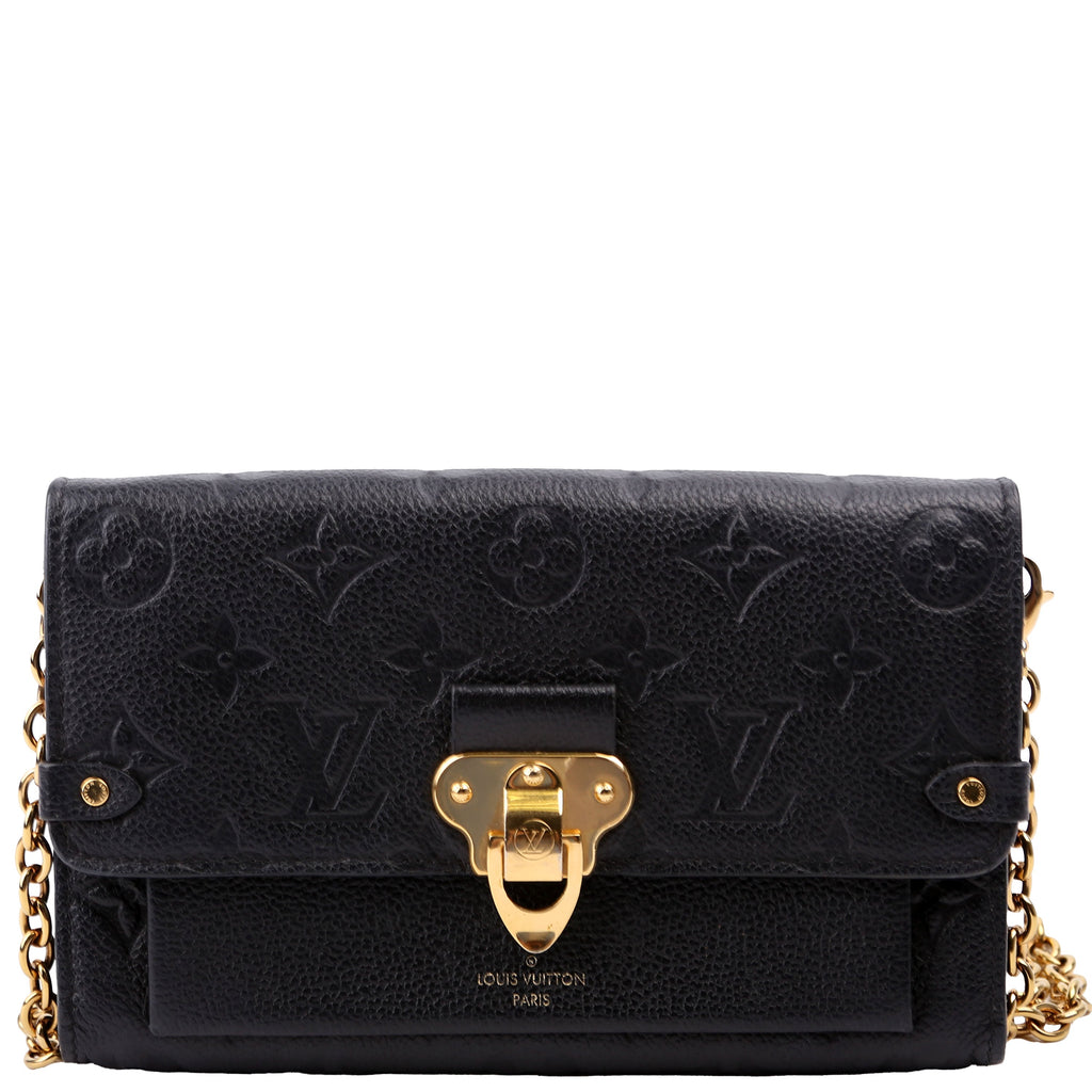Louis Vuitton Vavin Chain Wallet Empreinte Old Model Black