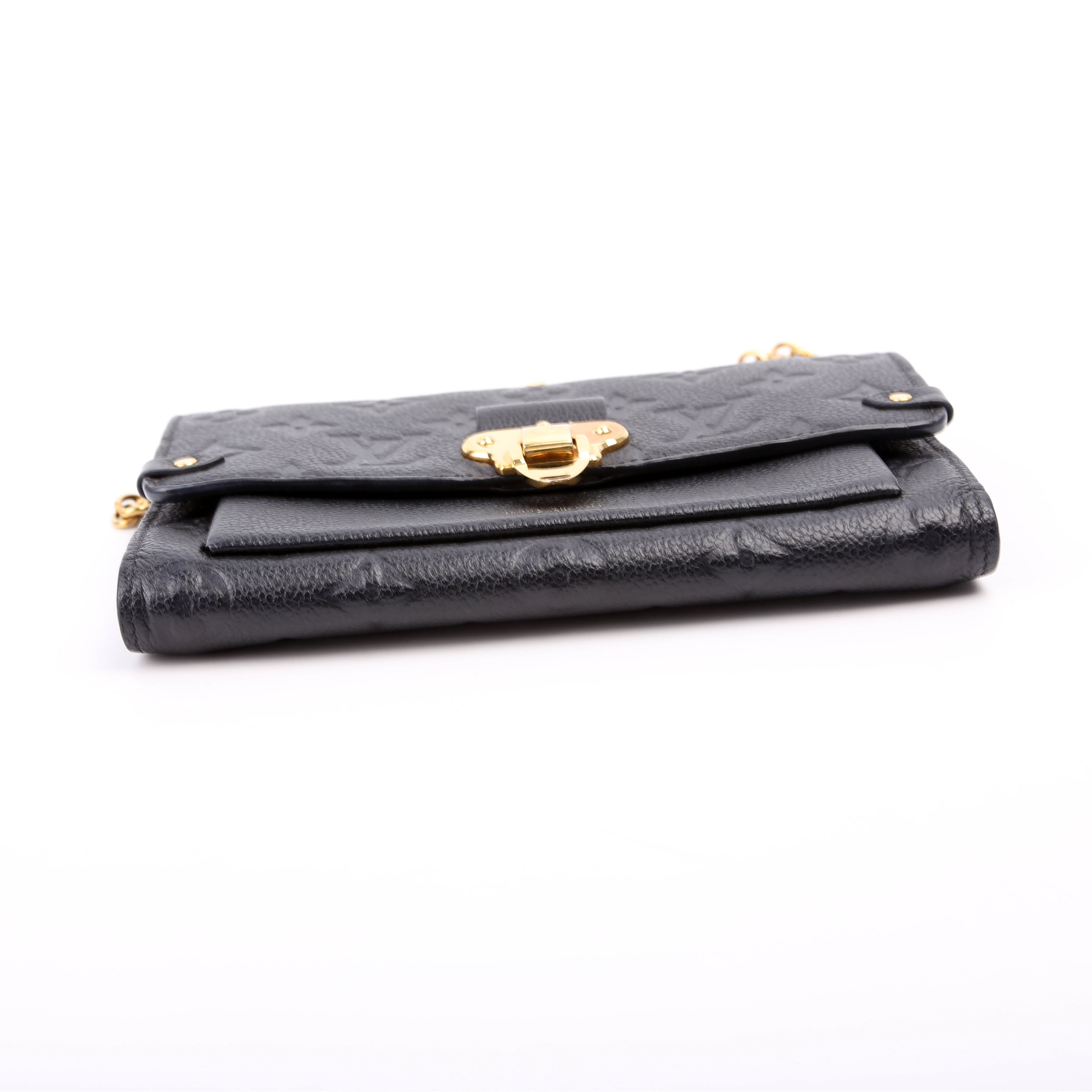 Louis Vuitton Vavin Chain Wallet Empreinte Old Model Black