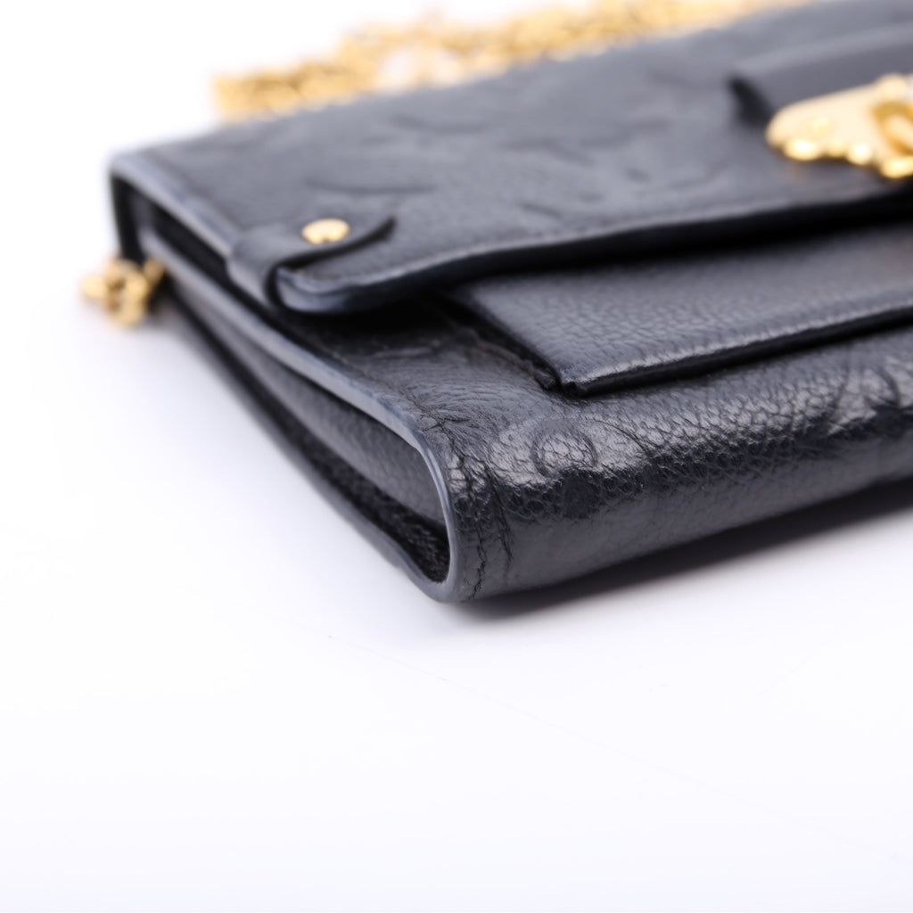Louis Vuitton Vavin Chain Wallet Empreinte Old Model Black