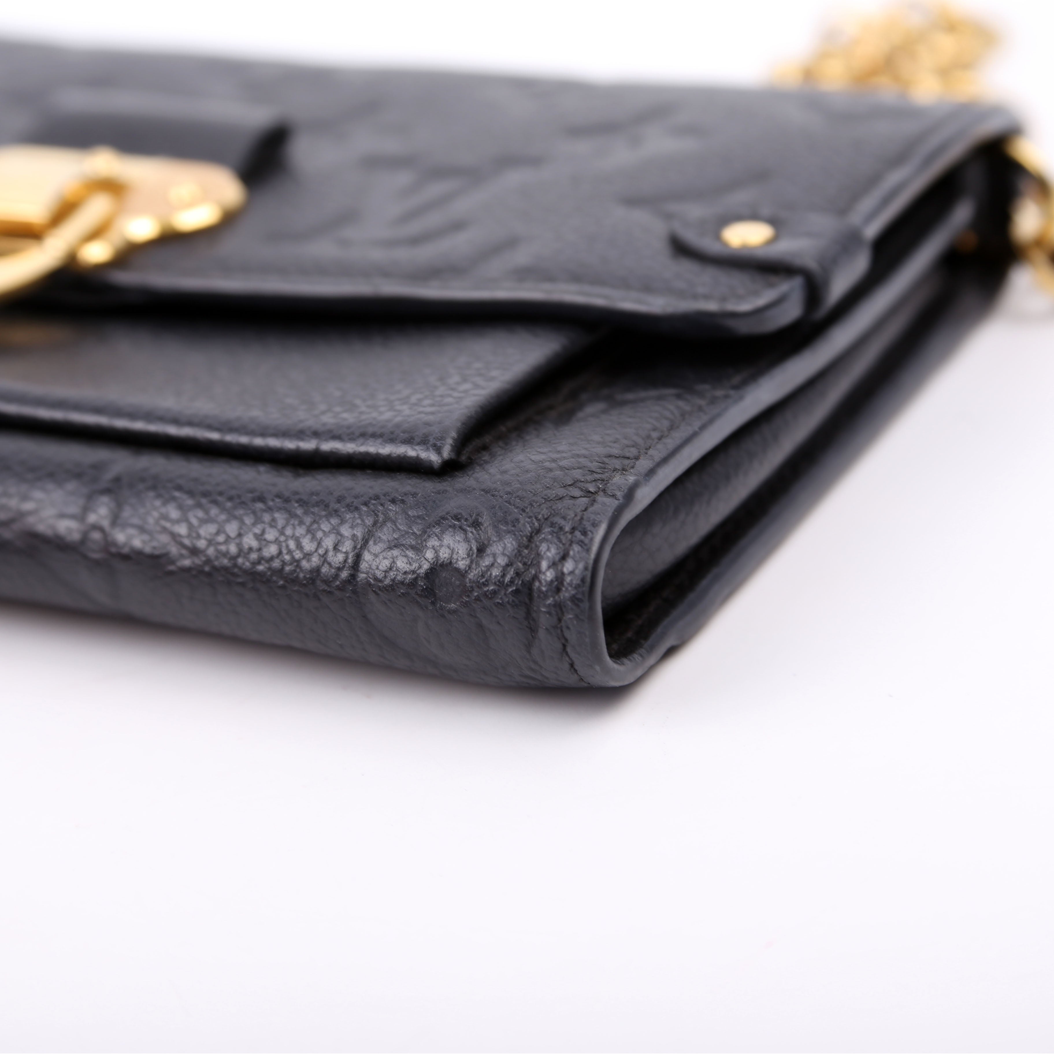 Louis Vuitton Vavin Chain Wallet Empreinte Old Model Black