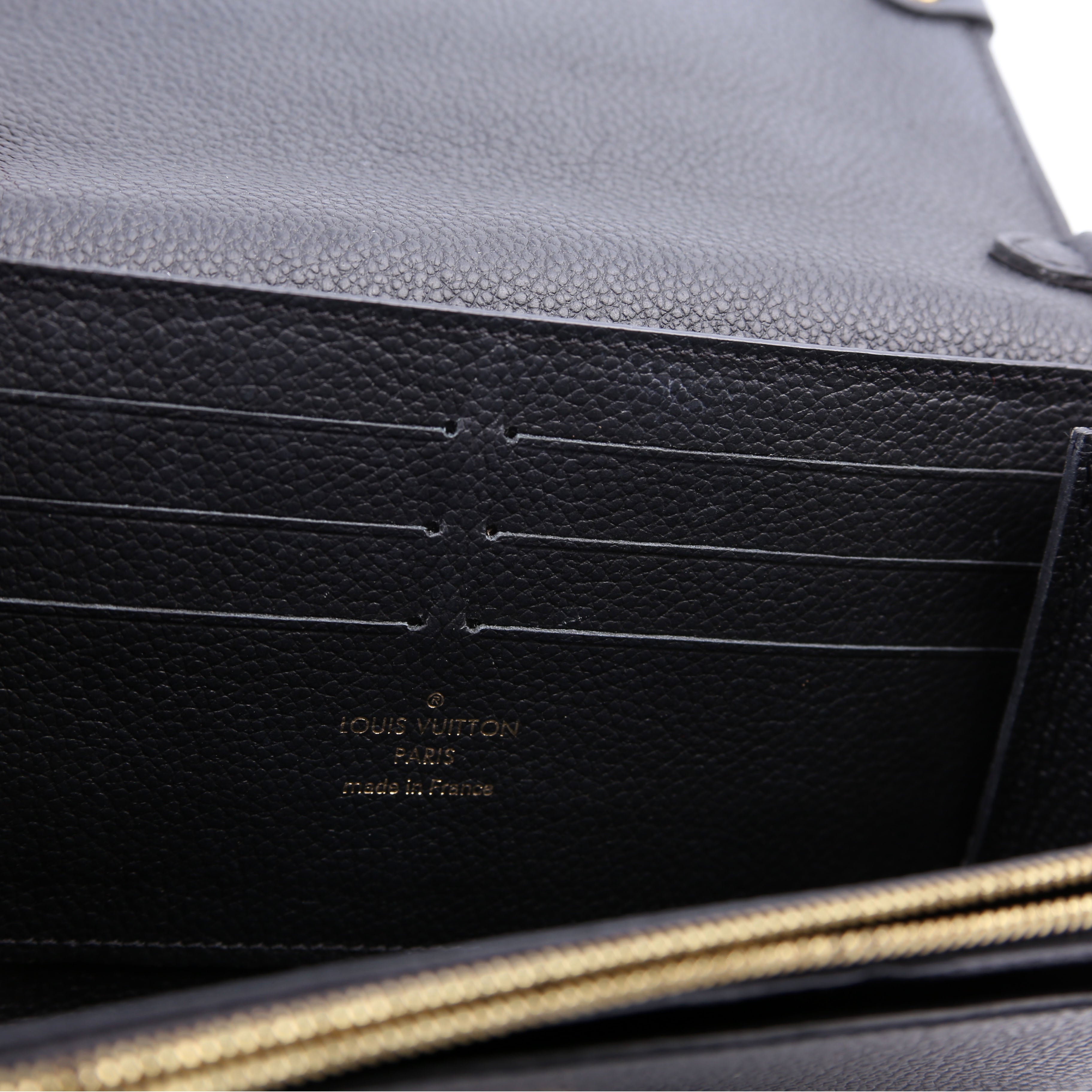 Louis Vuitton Vavin Chain Wallet Empreinte Old Model Black