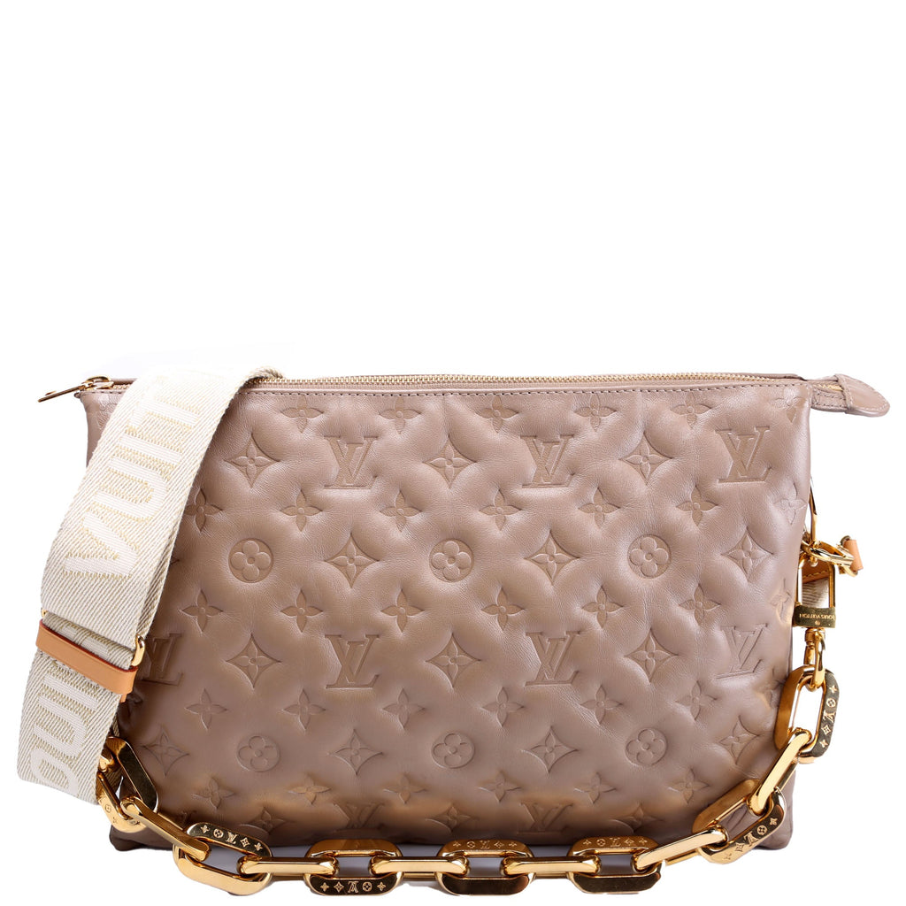 Louis Vuitton Coussin MM Lambksin Taupe