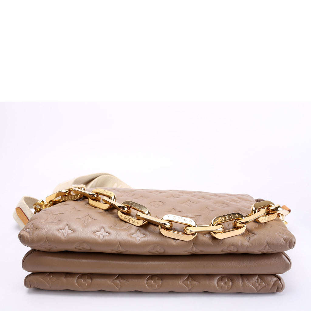 Louis Vuitton Coussin MM Lambksin Taupe
