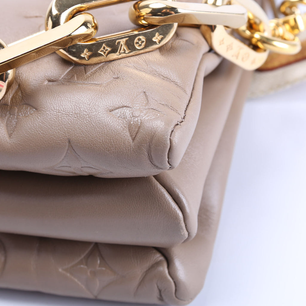 Louis Vuitton Coussin MM Lambksin Taupe