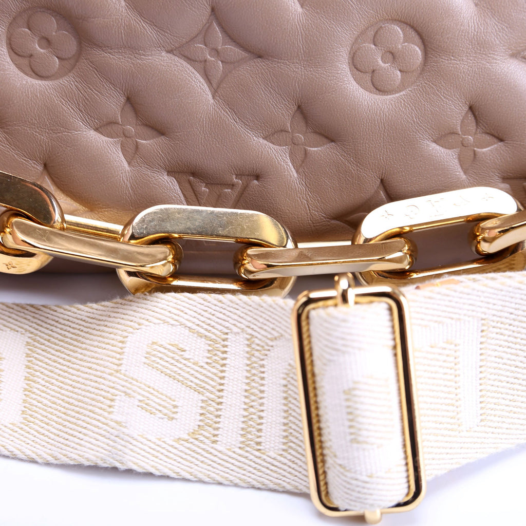 Louis Vuitton Coussin MM Lambksin Taupe
