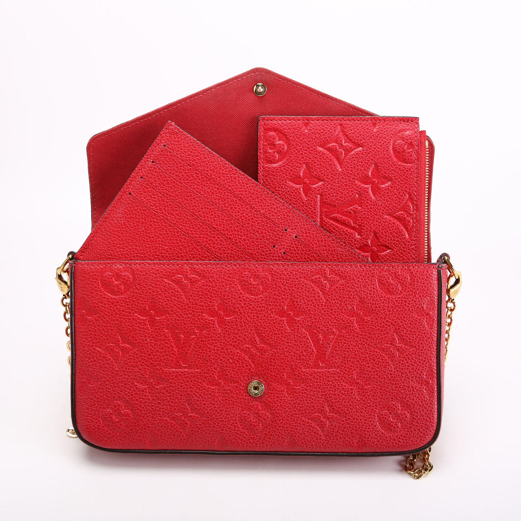 Louis Vuitton Pochette Felicie Empreinte Red