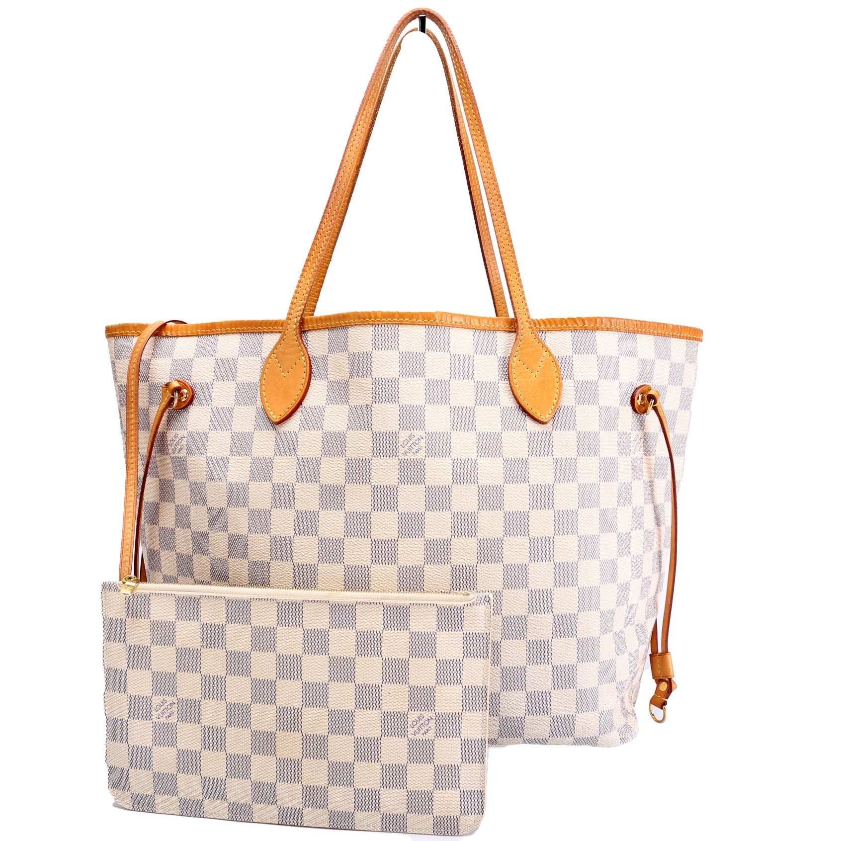Louis Vuitton Neverfull With Wallet MM Damier Azur
