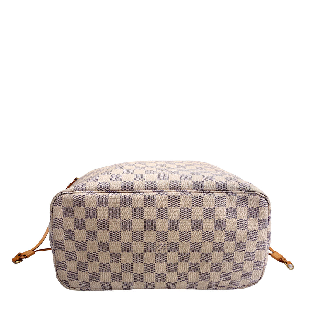Louis Vuitton Neverfull With Wallet MM Damier Azur