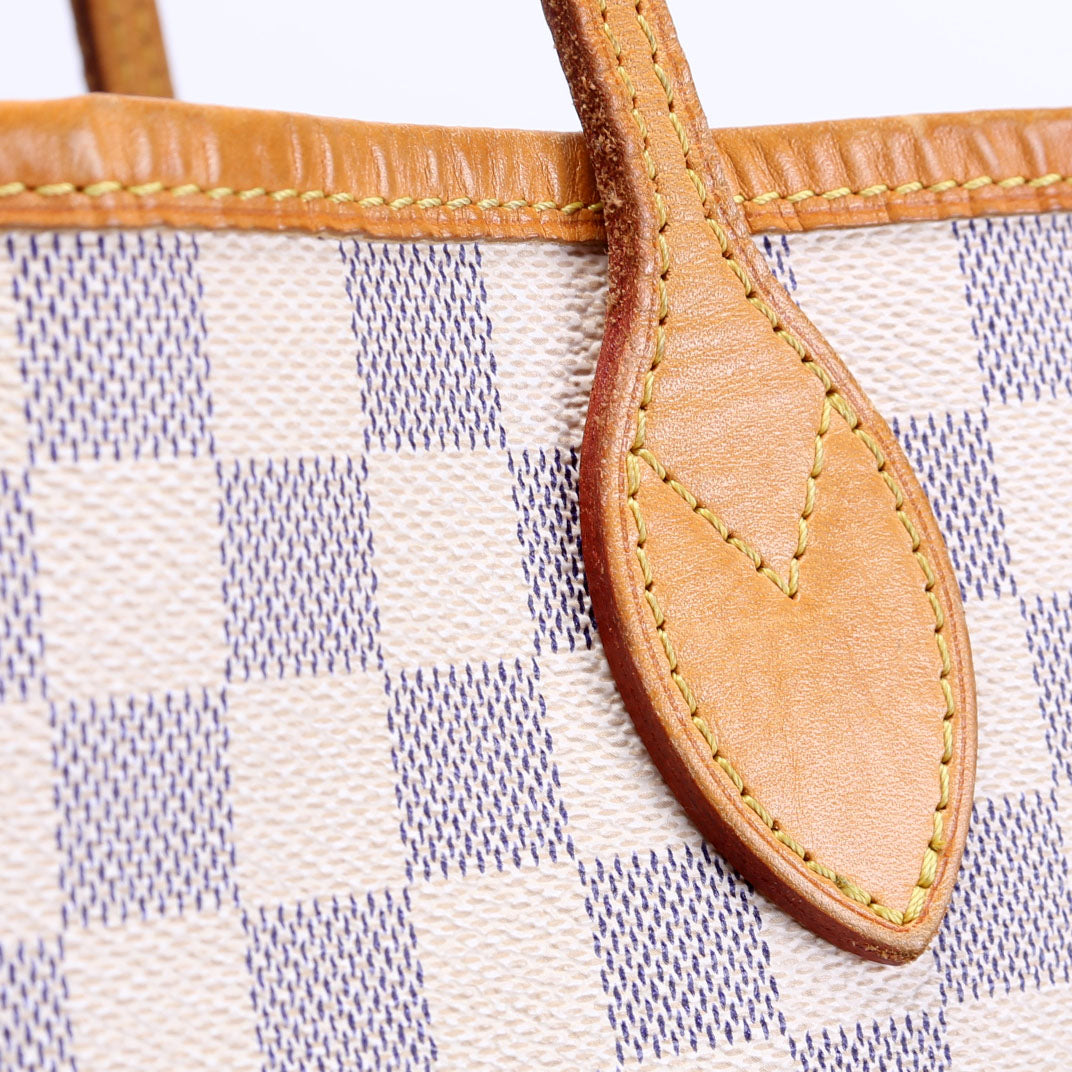 Louis Vuitton Neverfull With Wallet MM Damier Azur