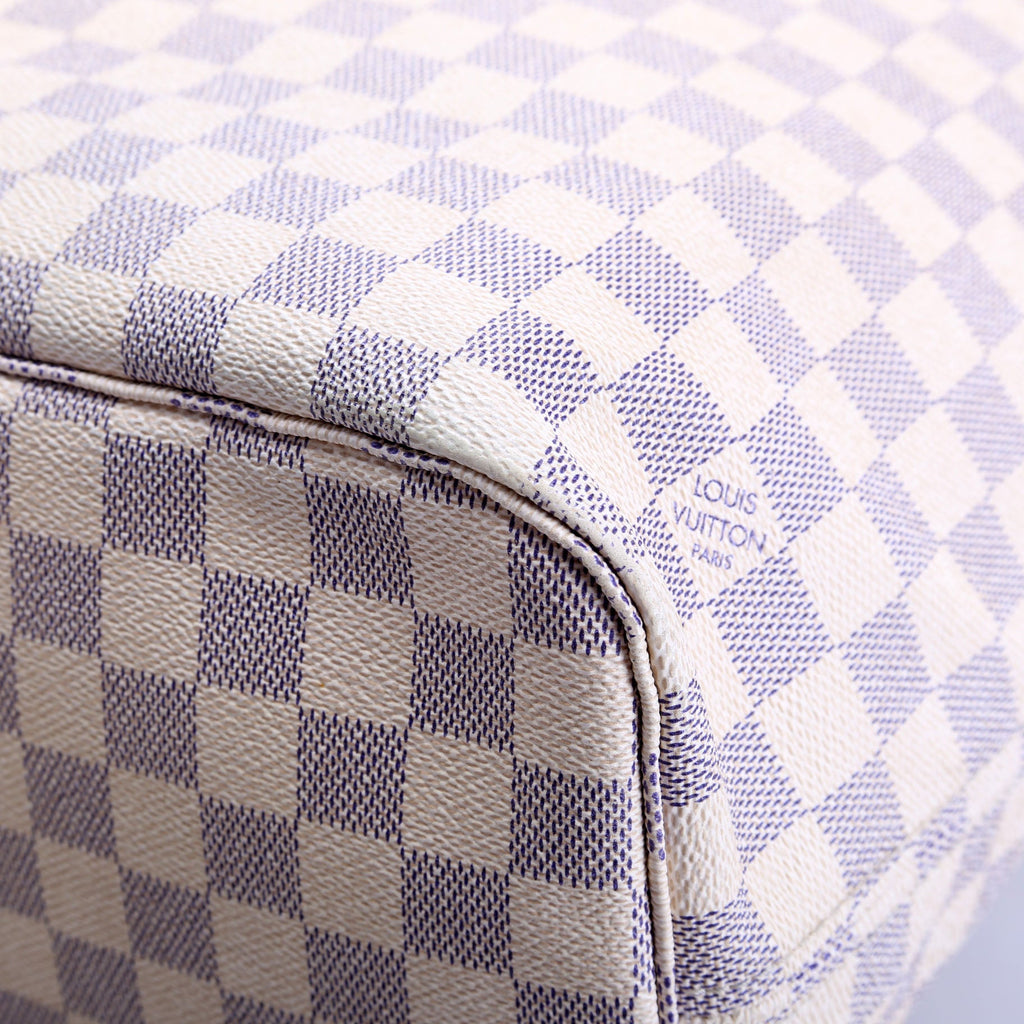 Louis Vuitton Neverfull With Wallet MM Damier Azur