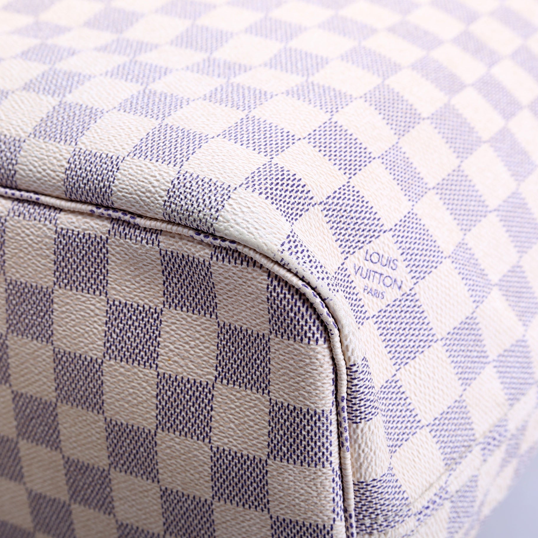Louis Vuitton Neverfull With Wallet MM Damier Azur