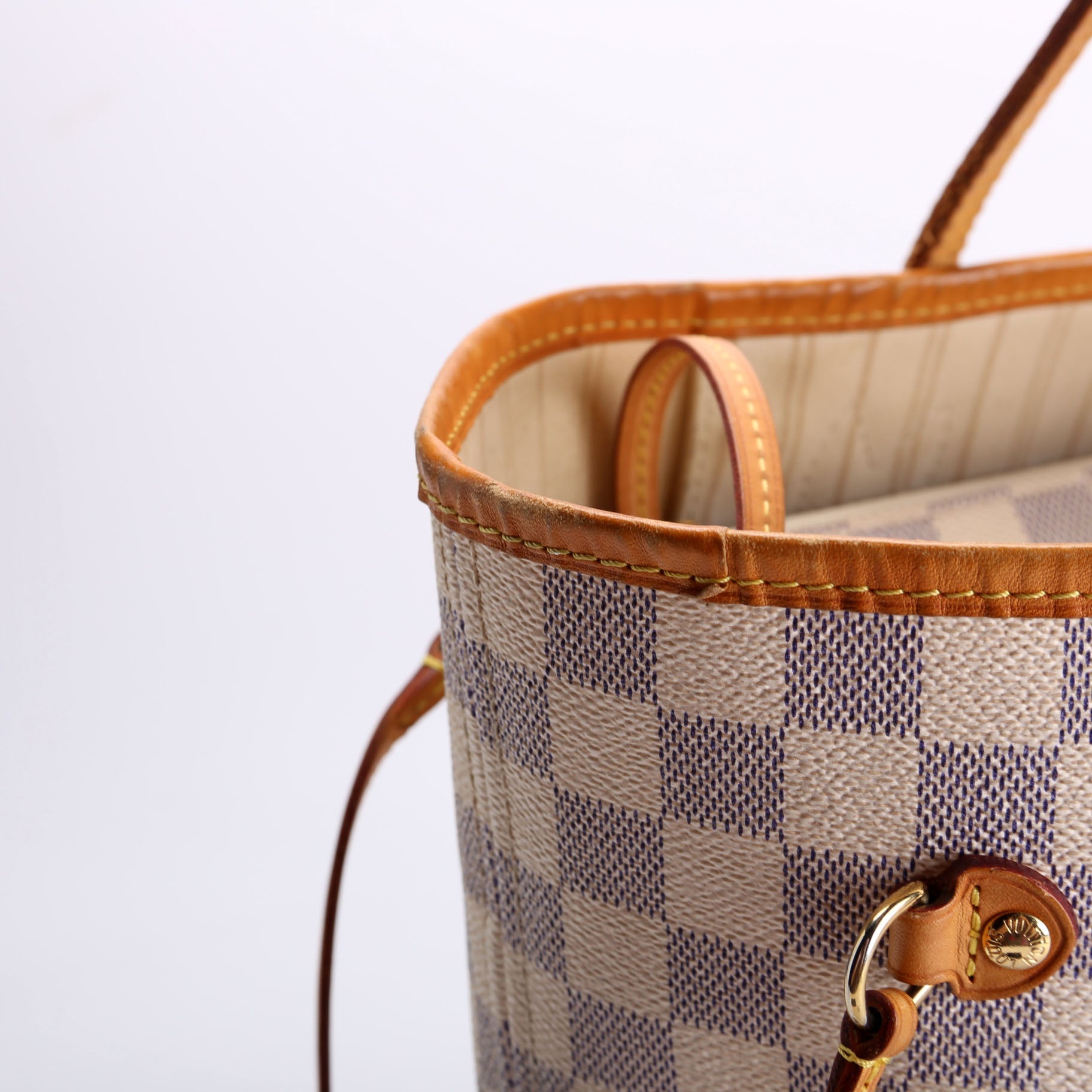 Louis Vuitton Neverfull With Wallet MM Damier Azur