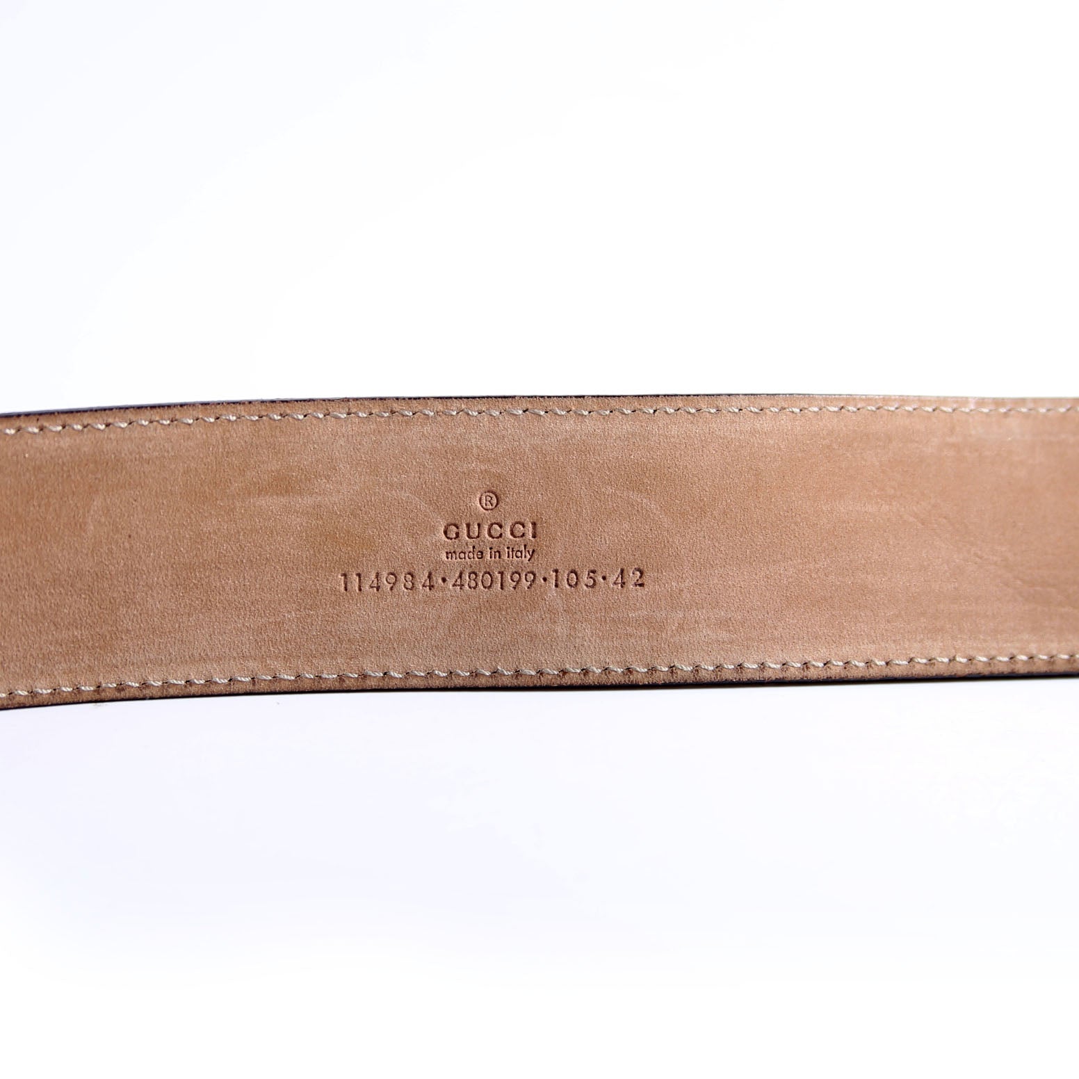 Gucci 114984 Web Canvas Interlocking G Belt Size 105/40 Black