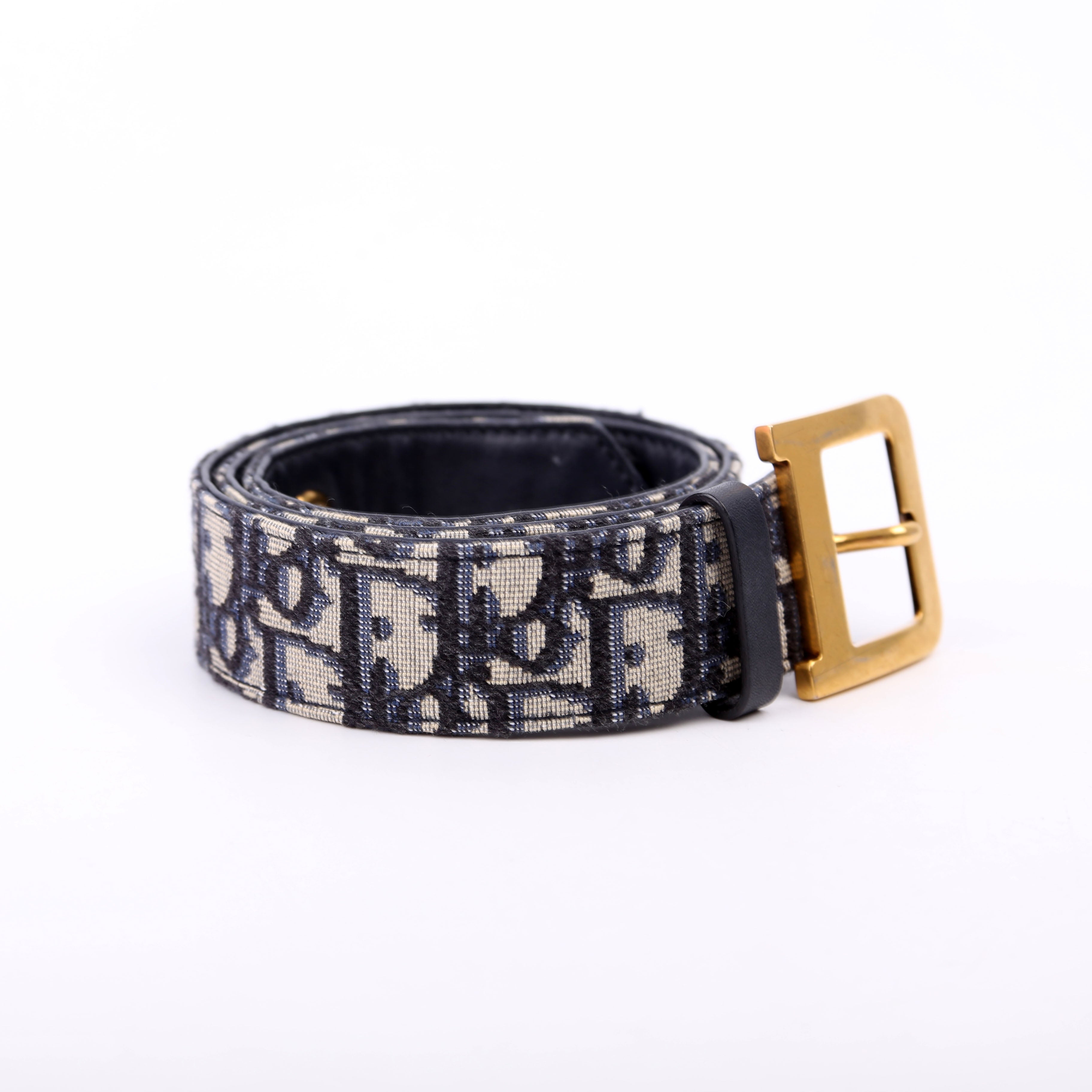 Christian Dior Oblique Diorquake Belt Size 75