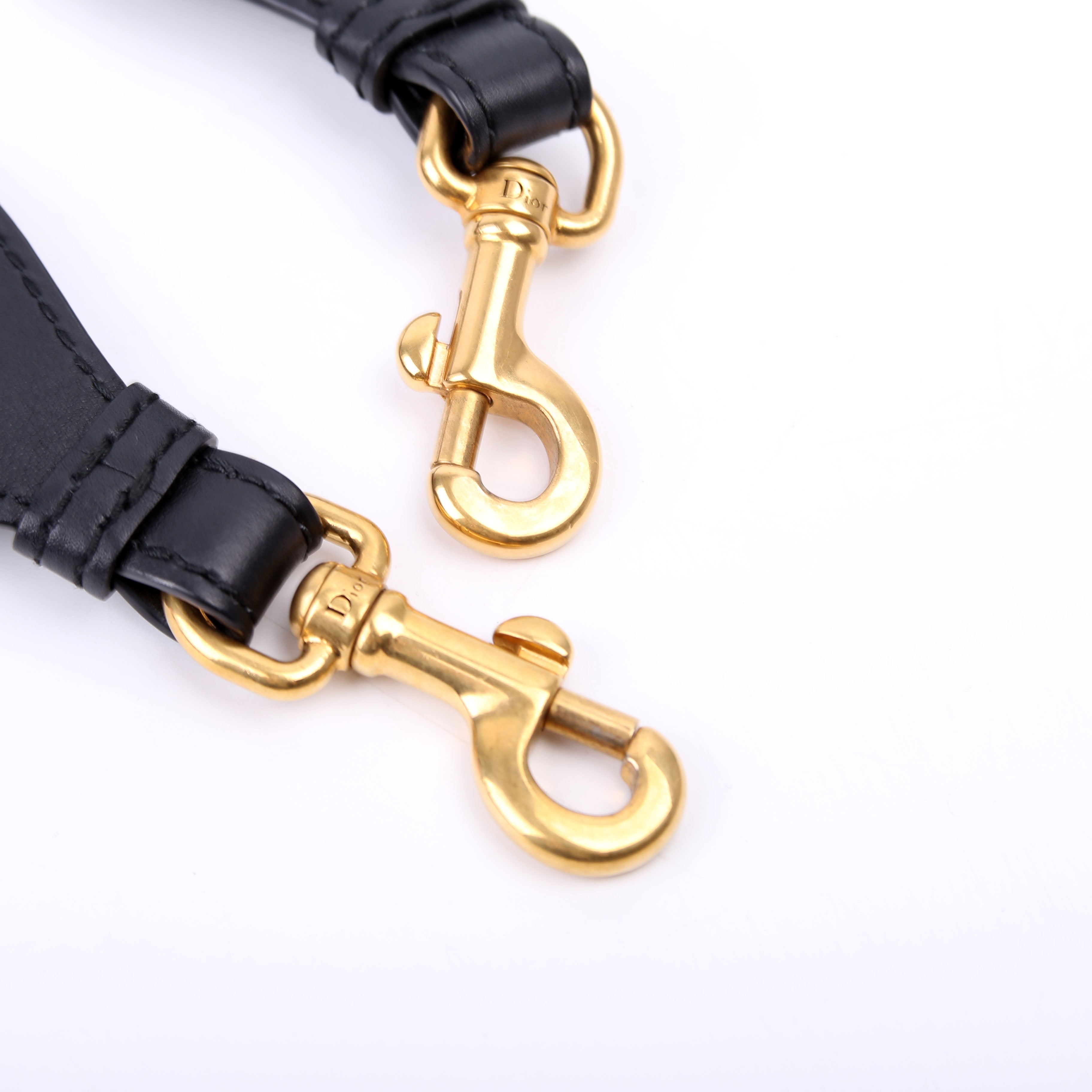 Christian Dior Logo Wide Non-Adjustable Strap Blue