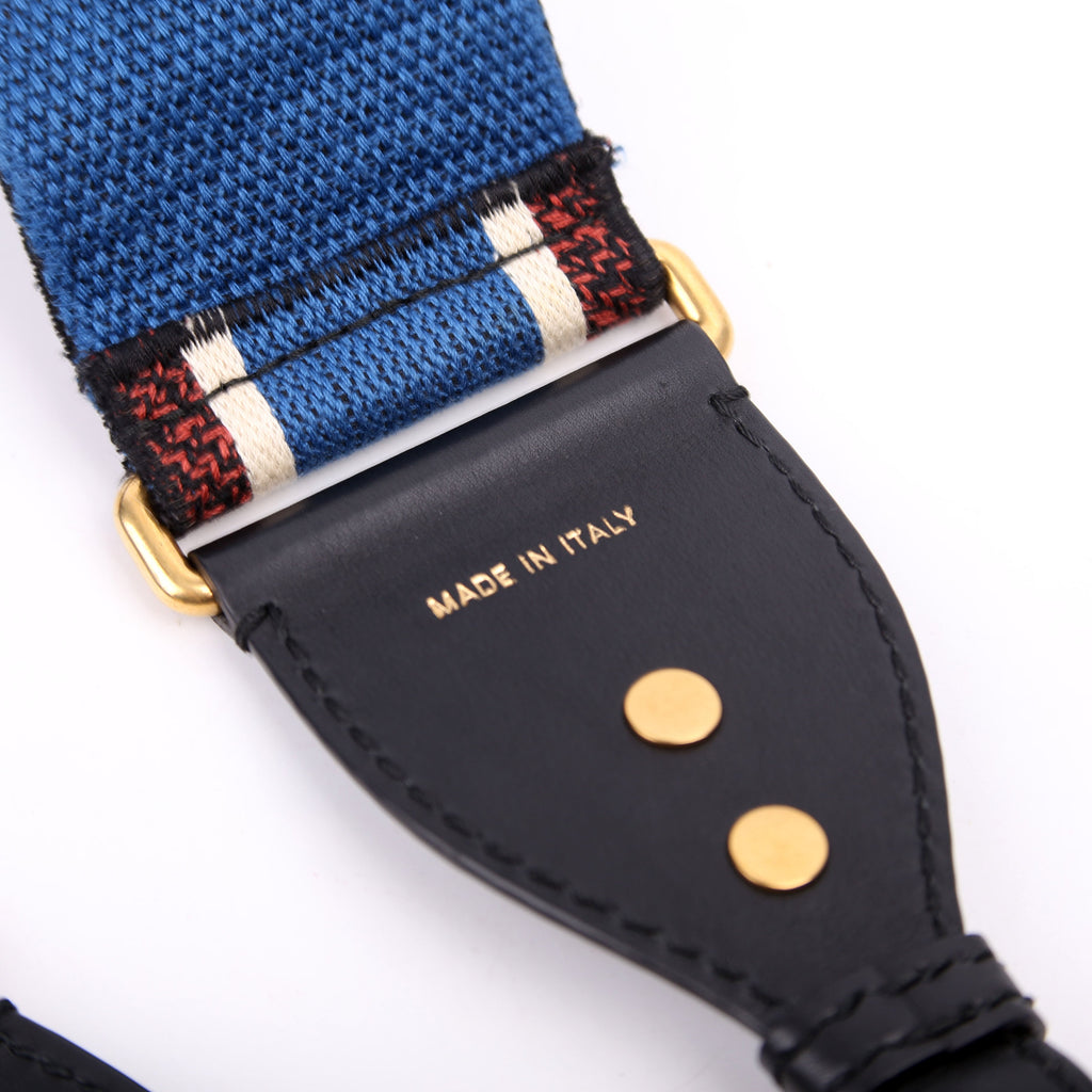Christian Dior Logo Wide Non-Adjustable Strap Blue