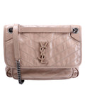 Saint Laurent Niki Medium Crinkle Leather 633158 Tan