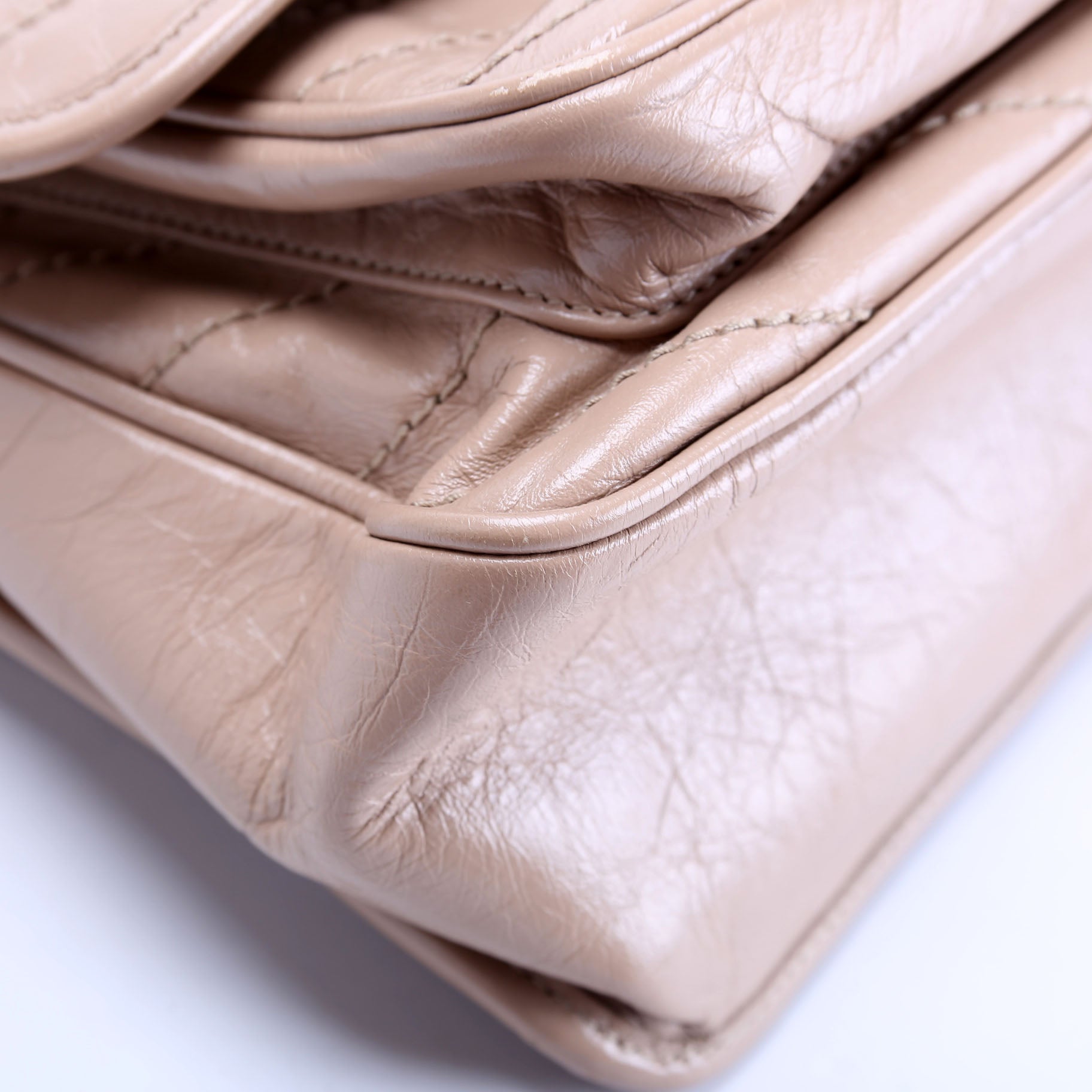 Saint Laurent Niki Medium Crinkle Leather 633158 Tan