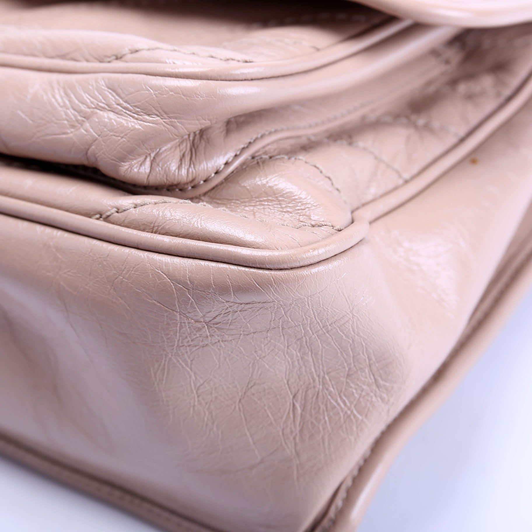 Saint Laurent Niki Medium Crinkle Leather 633158 Tan