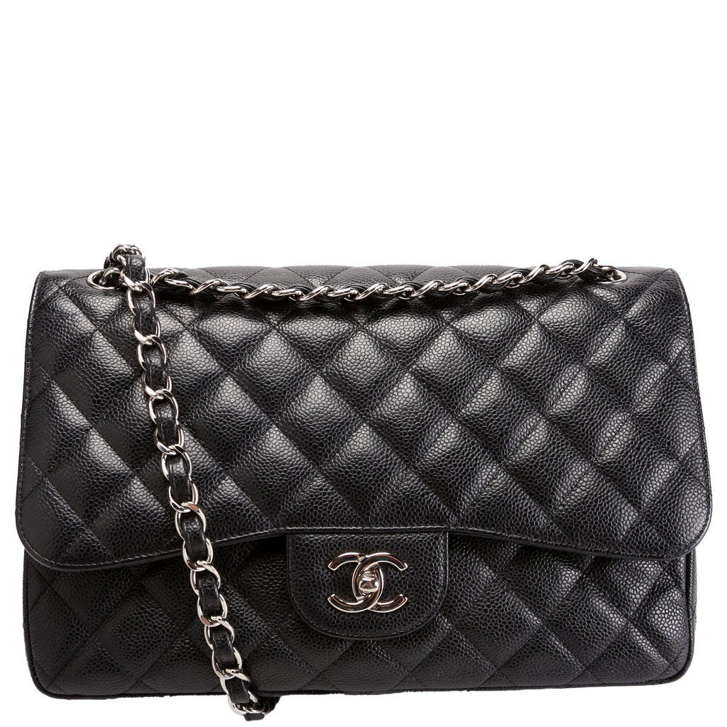 Chanel Classic Flap Jumbo Caviar Black/Silver