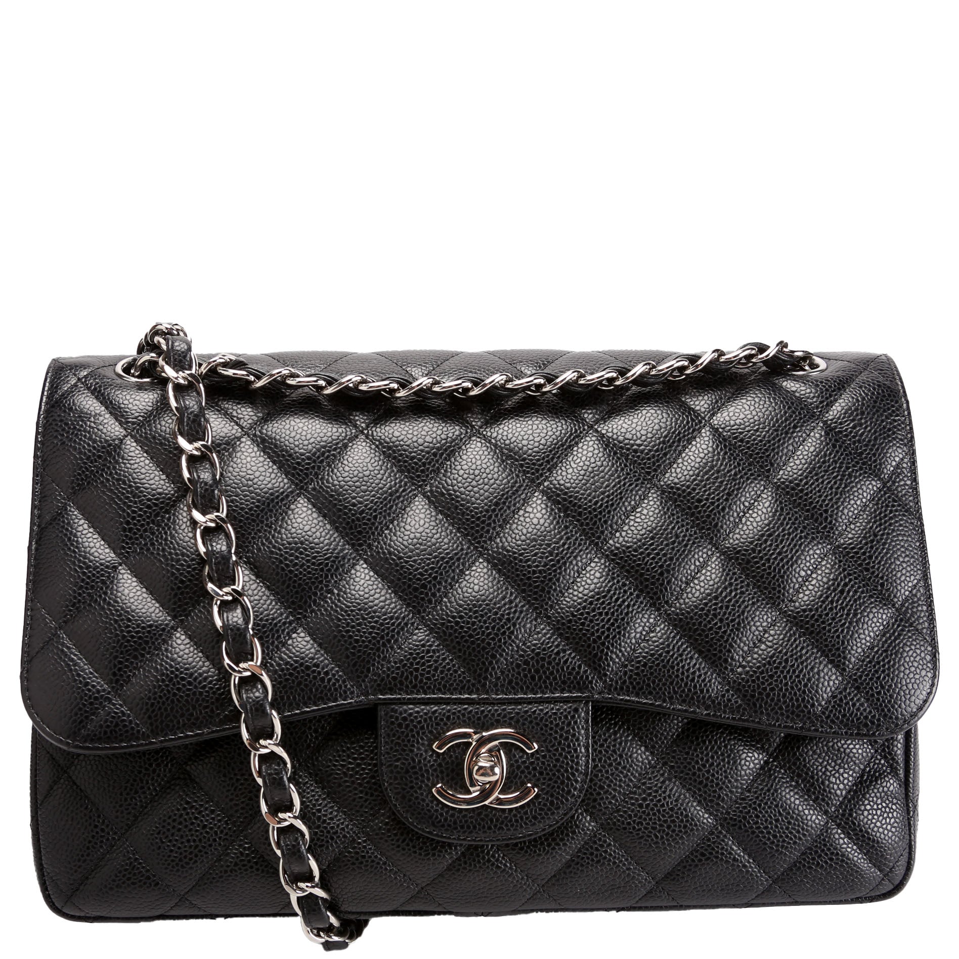 Chanel Classic Flap Jumbo Caviar Black/Silver