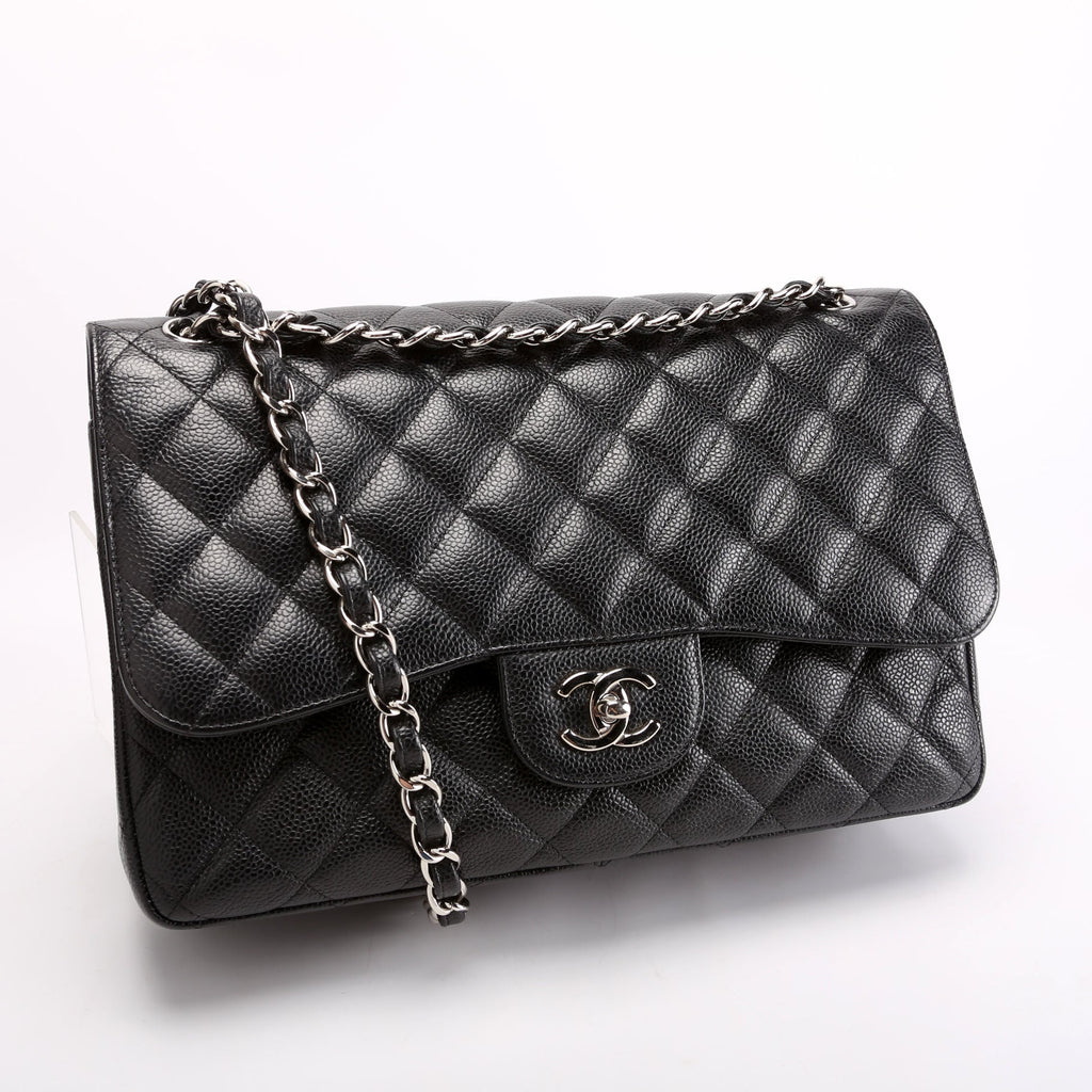 Chanel Classic Flap Jumbo Caviar Black/Silver