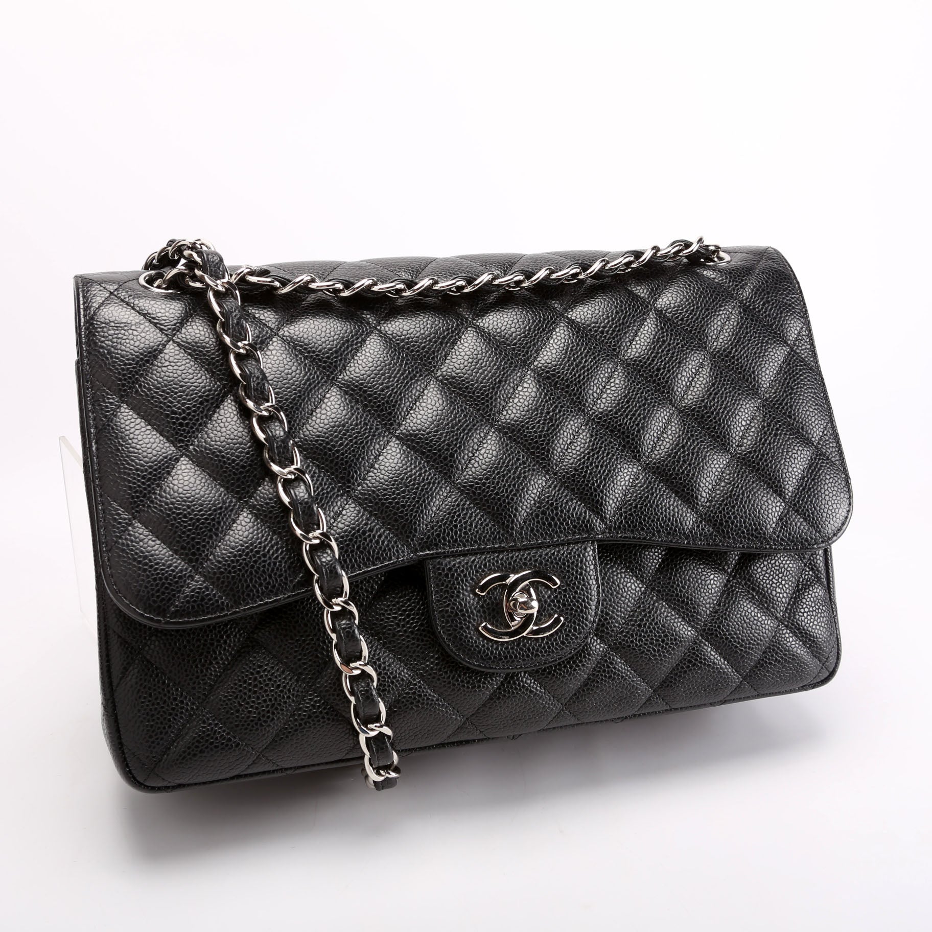 Chanel Classic Flap Jumbo Caviar Black/Silver