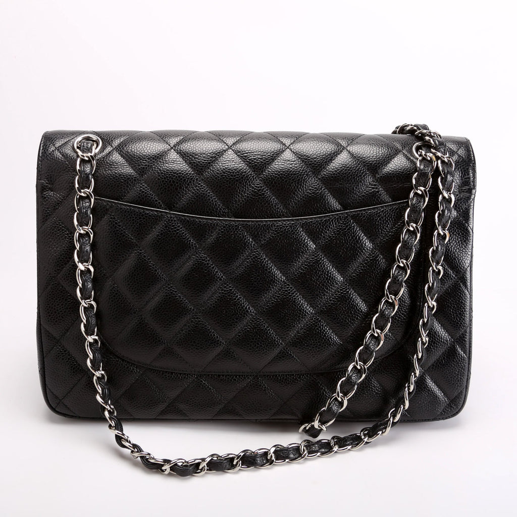Chanel Classic Flap Jumbo Caviar Black/Silver