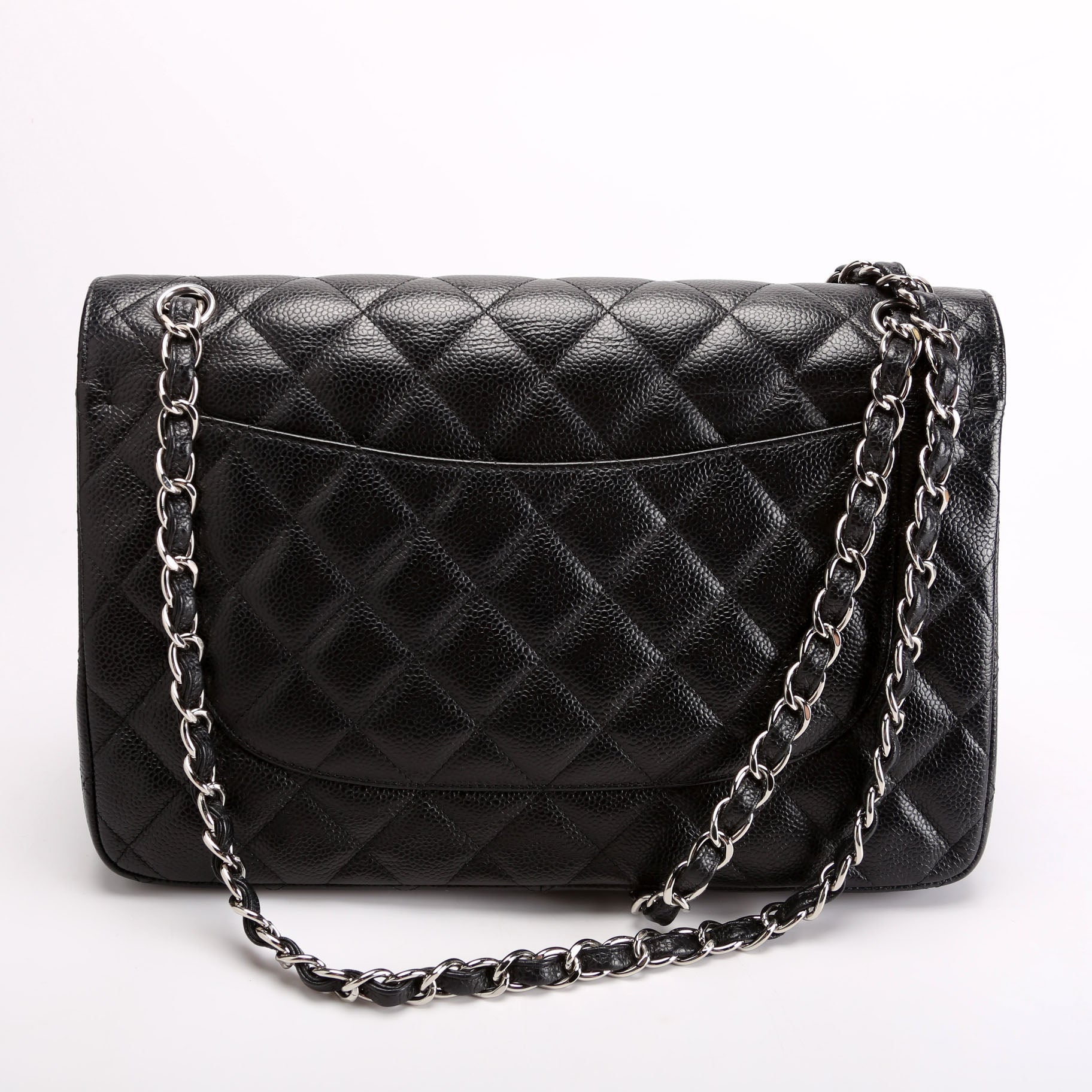 Chanel Classic Flap Jumbo Caviar Black/Silver