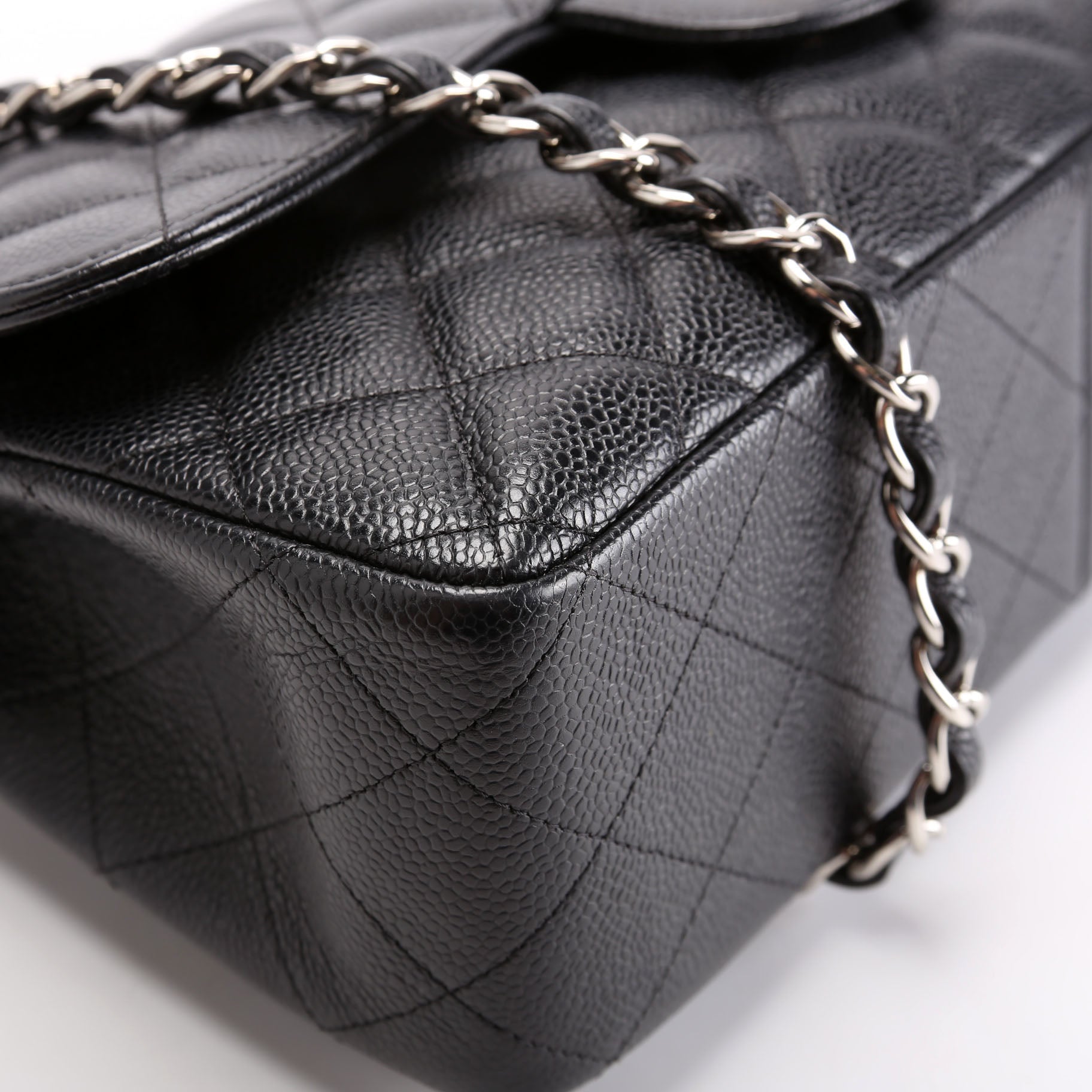 Chanel Classic Flap Jumbo Caviar Black/Silver