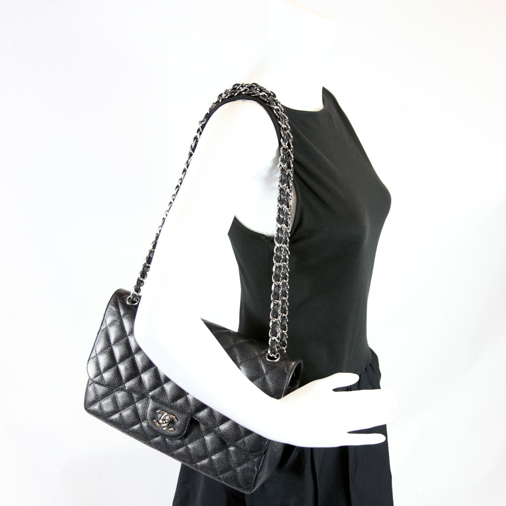 Chanel Classic Flap Jumbo Caviar Black/Silver