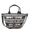 Christian Dior Hat Basket Bag Embroidered Butterfly Bandana Black/White