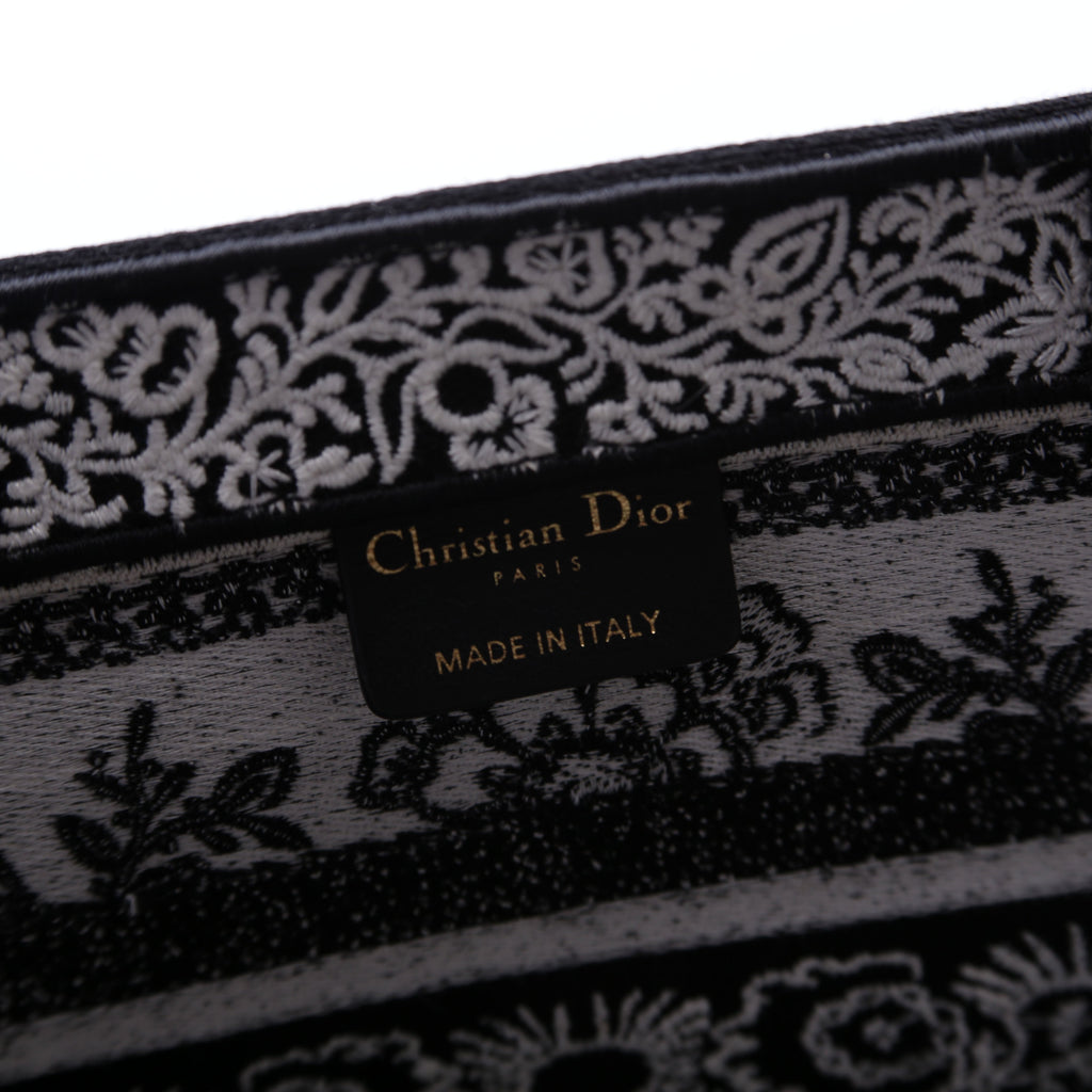 Christian Dior Hat Basket Bag Embroidered Butterfly Bandana Black/White