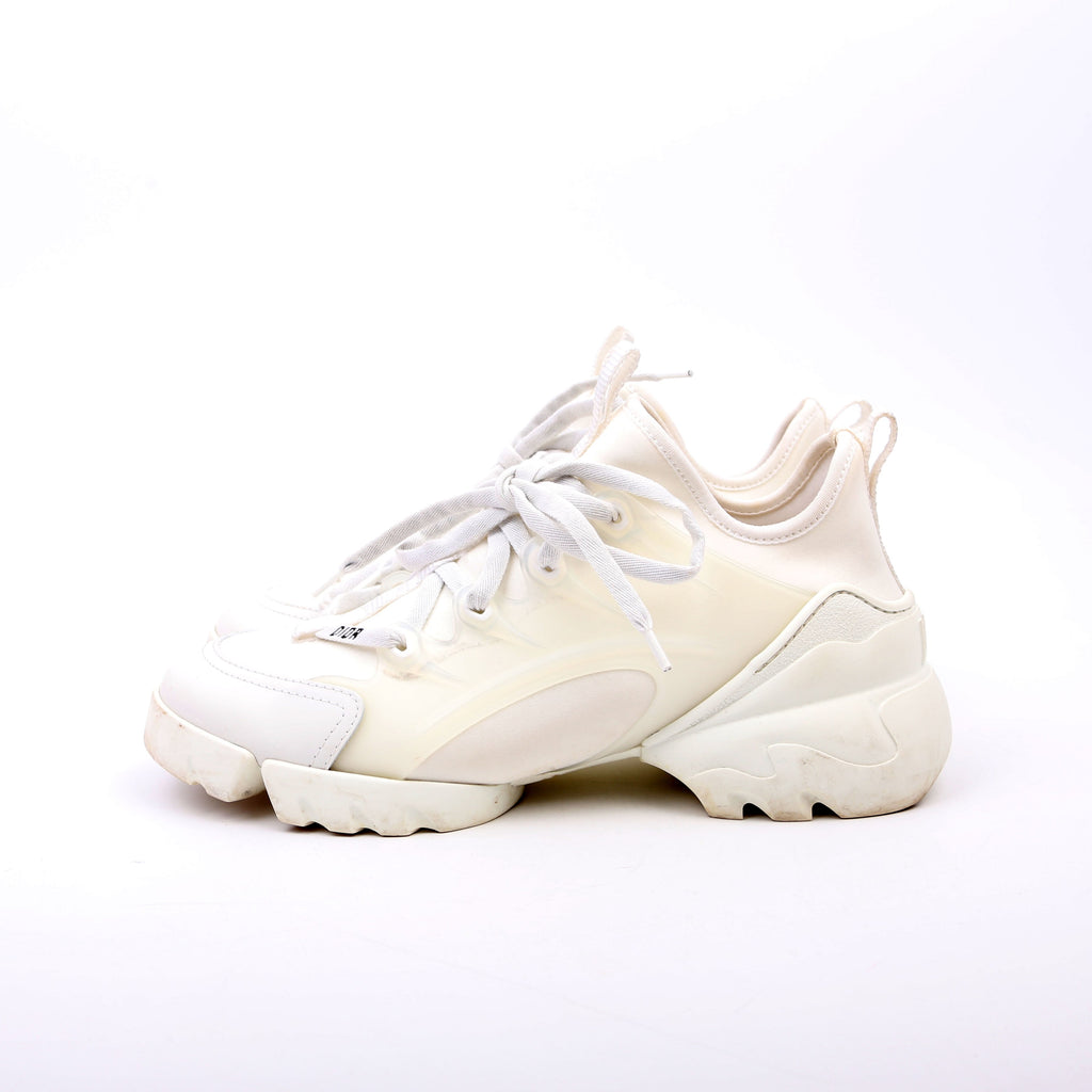 Christian Dior D-Connect Sneakers Size 37.5 White