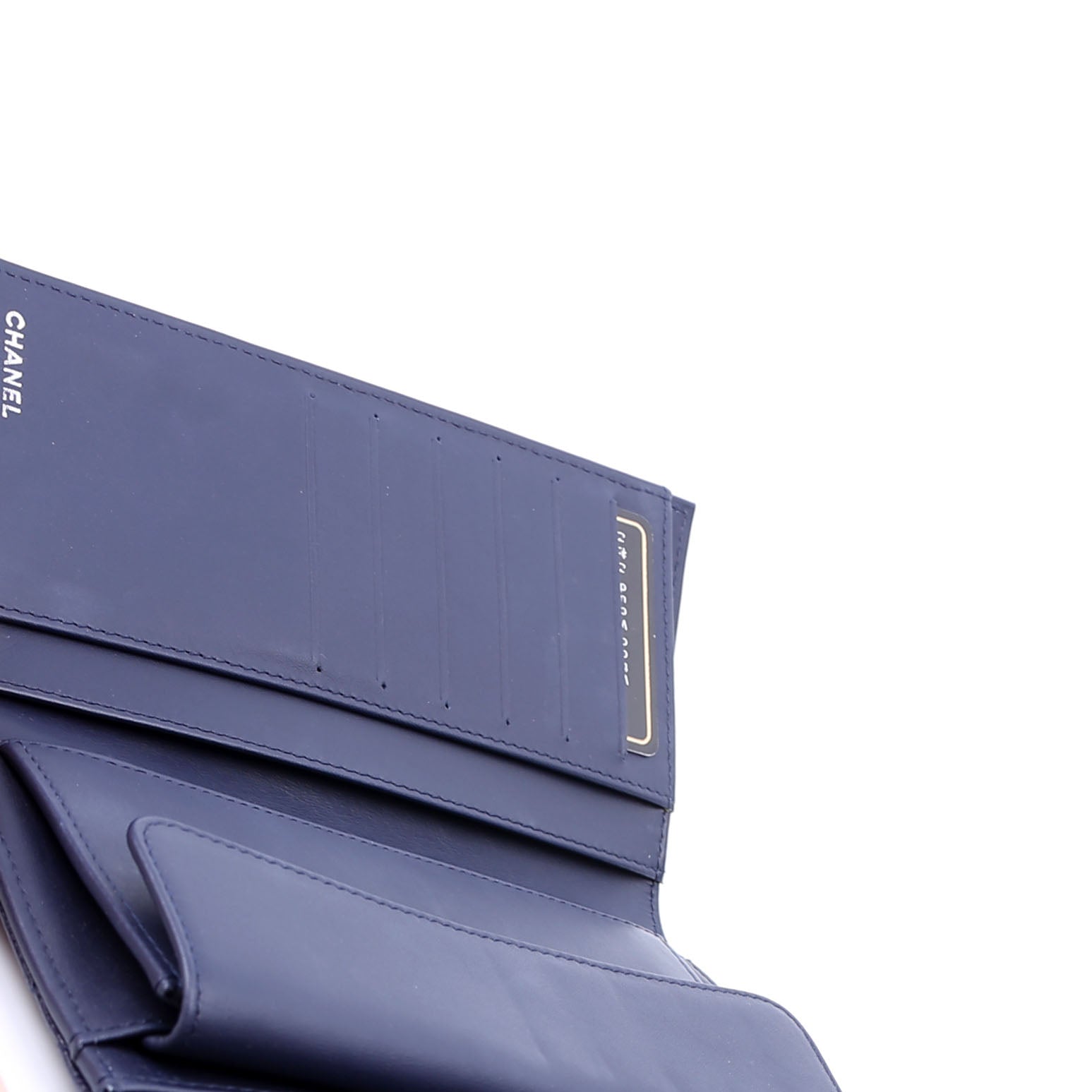 Chanel Classic Flap Wallet Long Caviar Navy