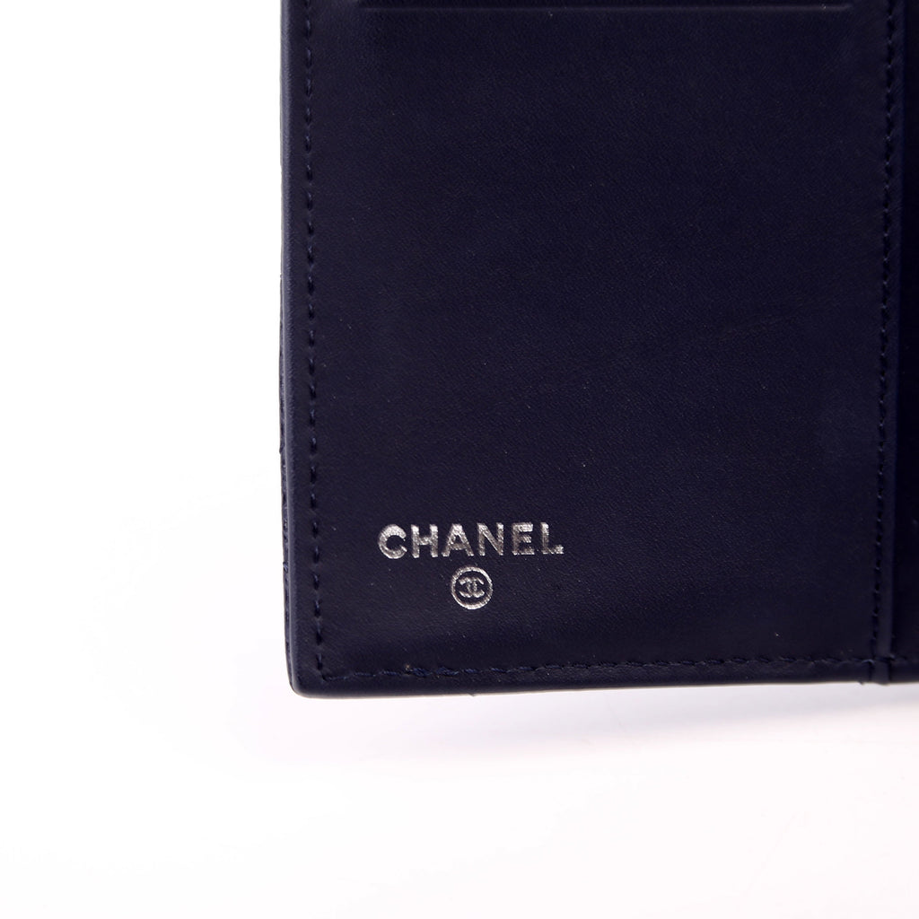 Chanel Classic Flap Wallet Long Caviar Navy