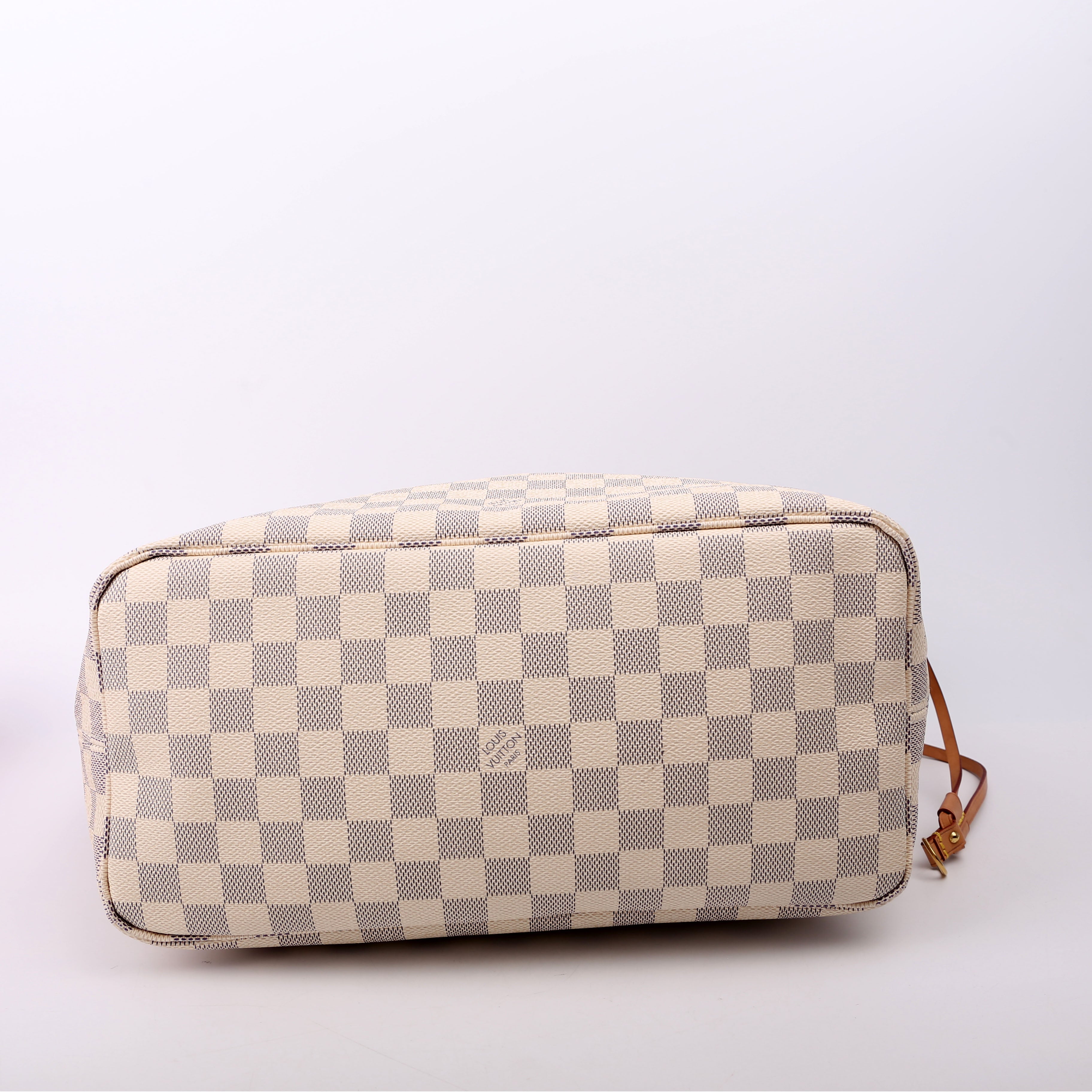 Louis Vuitton Neverfull With Wallet MM Damier Azur Pink