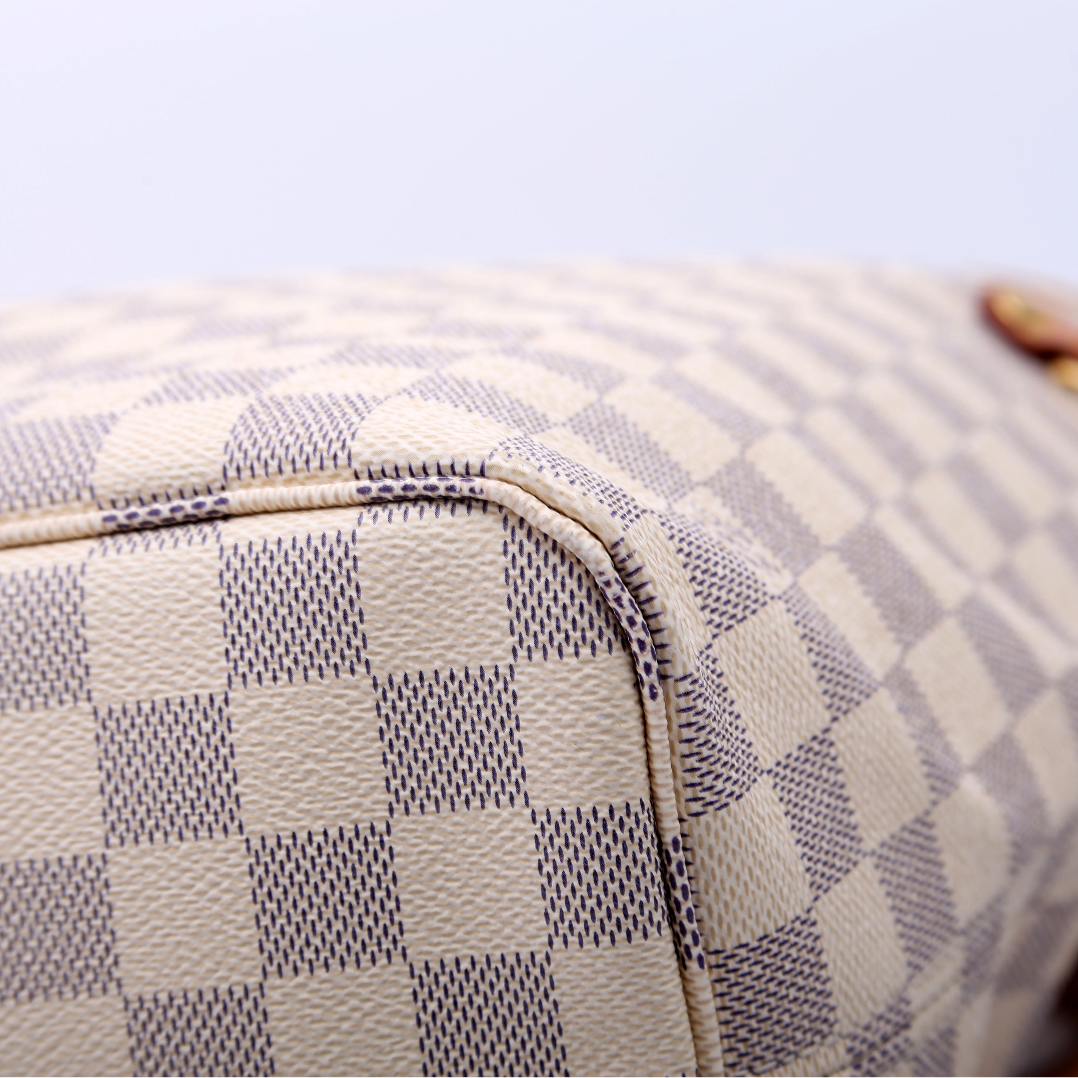 Louis Vuitton Neverfull With Wallet MM Damier Azur Pink