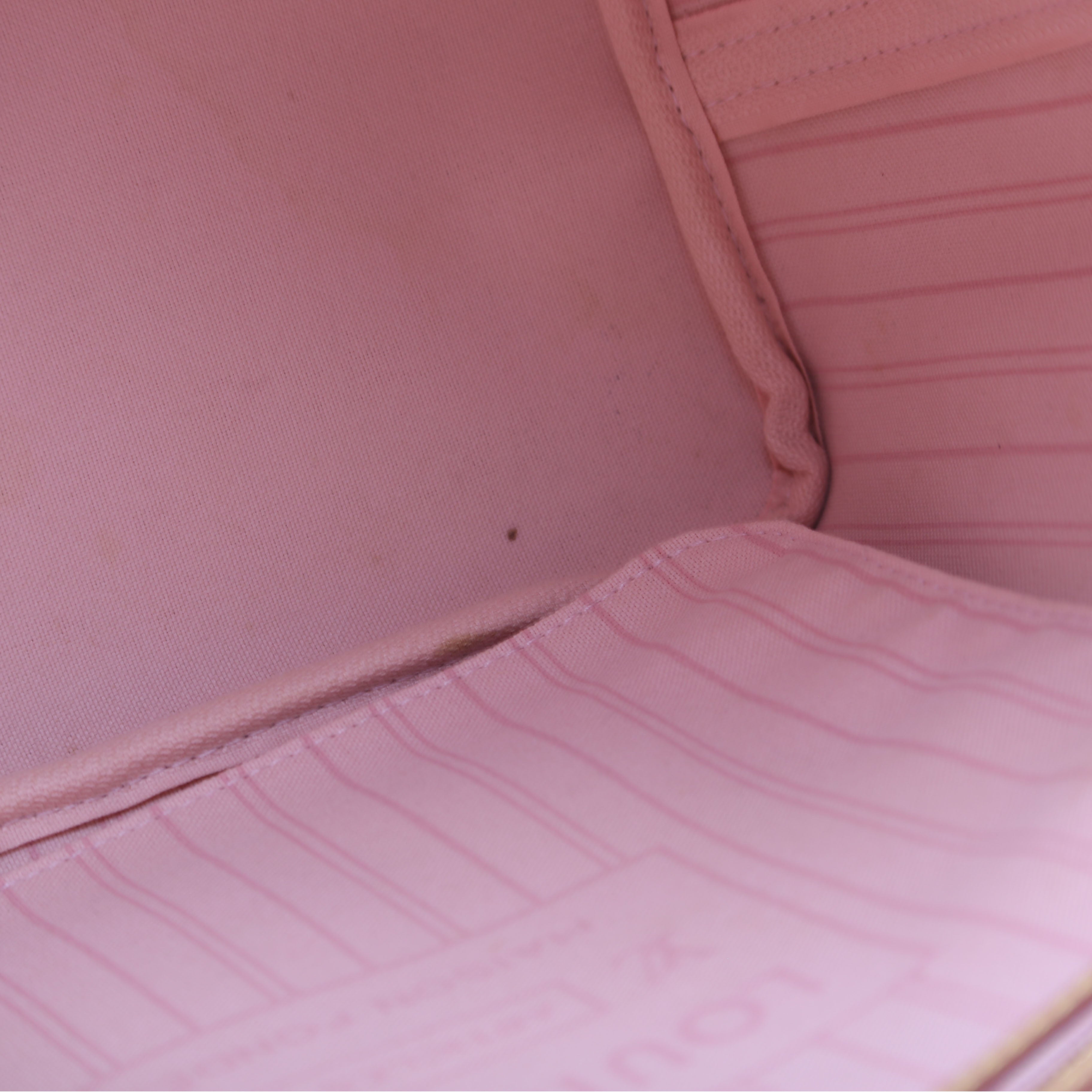 Louis Vuitton Neverfull With Wallet MM Damier Azur Pink