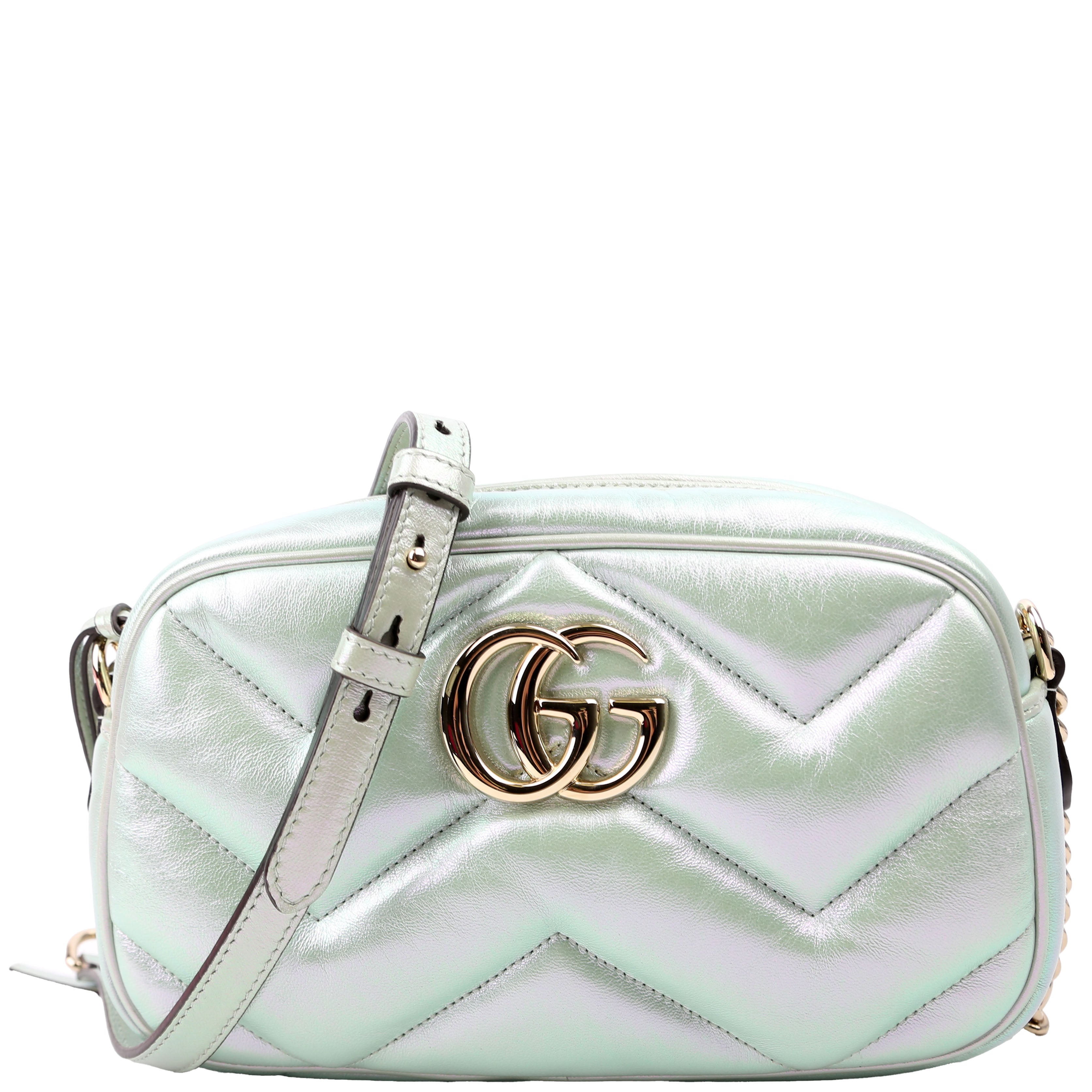 Gucci 447632 Marmont Small Leather Camera Iridescent