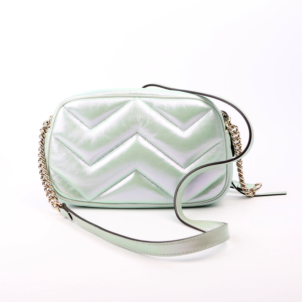 Gucci 447632 Marmont Small Leather Camera Iridescent