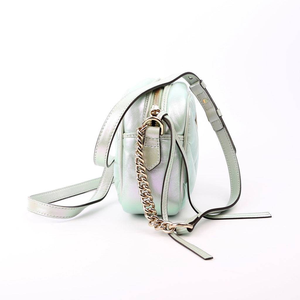 Gucci 447632 Marmont Small Leather Camera Iridescent