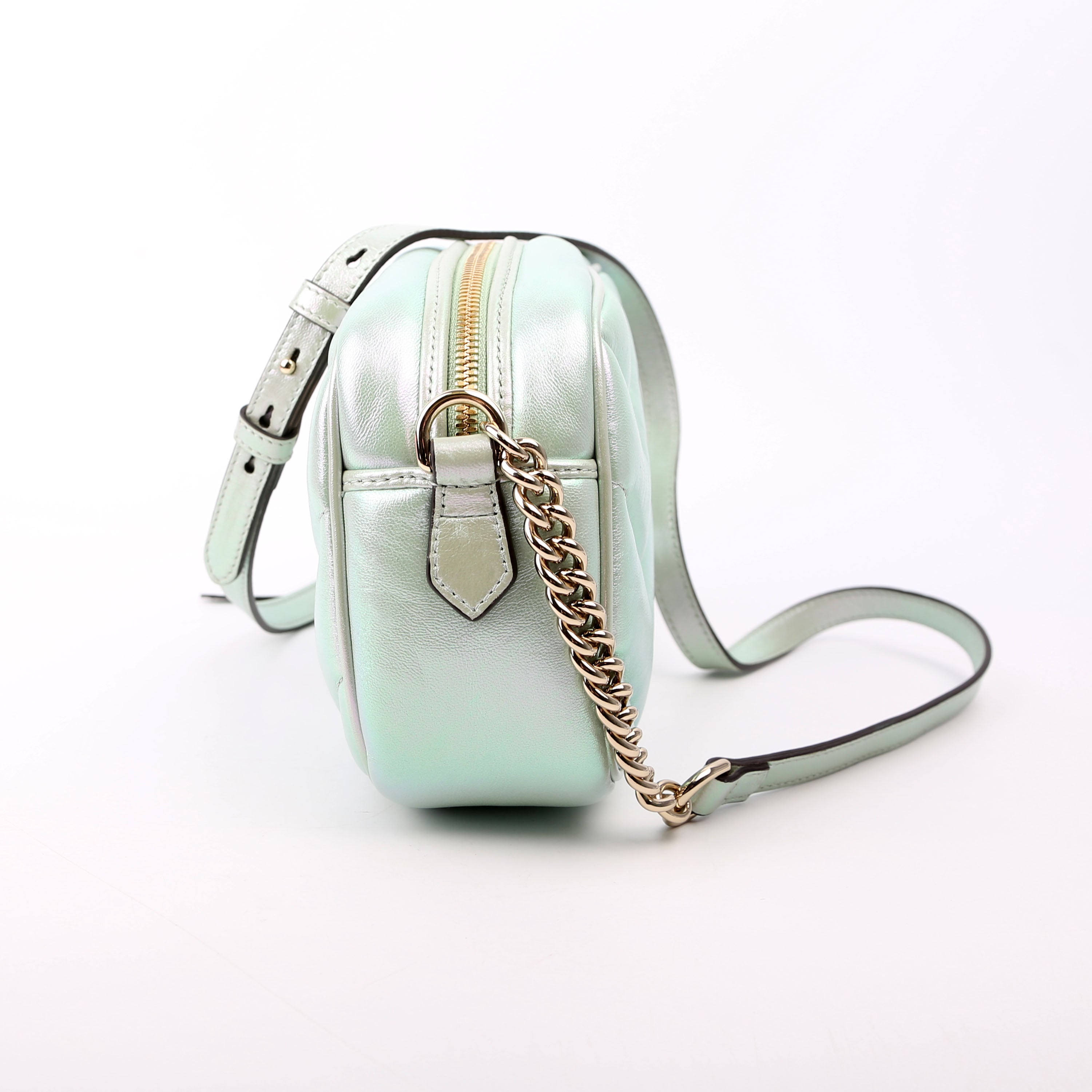 Gucci 447632 Marmont Small Leather Camera Iridescent