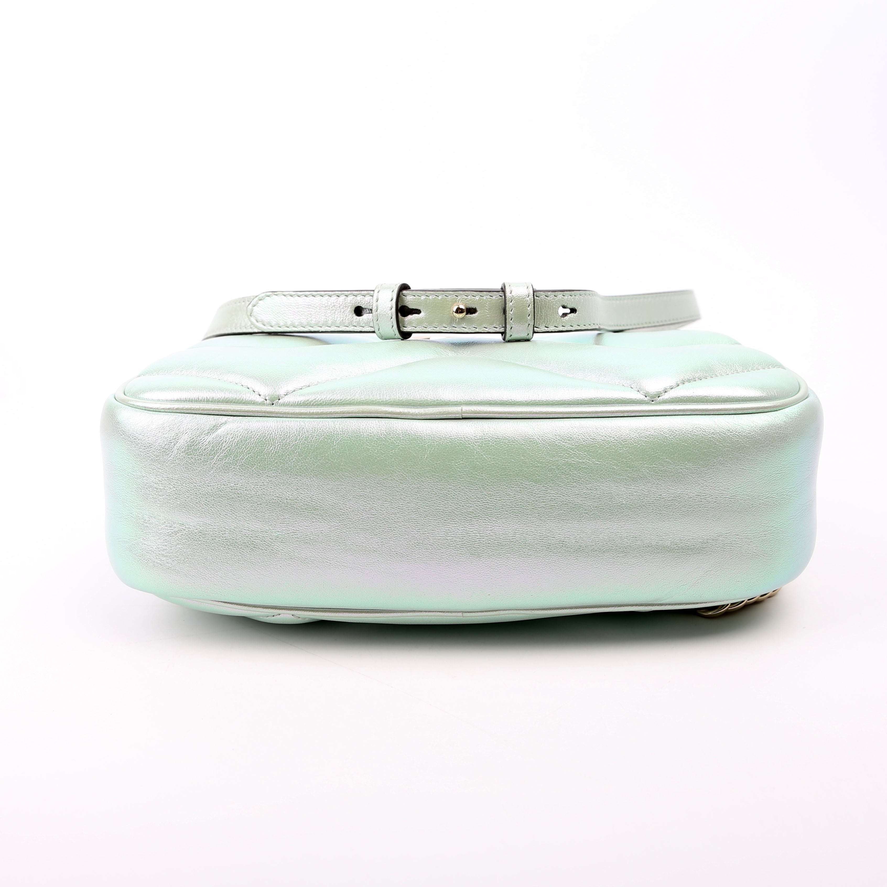 Gucci 447632 Marmont Small Leather Camera Iridescent