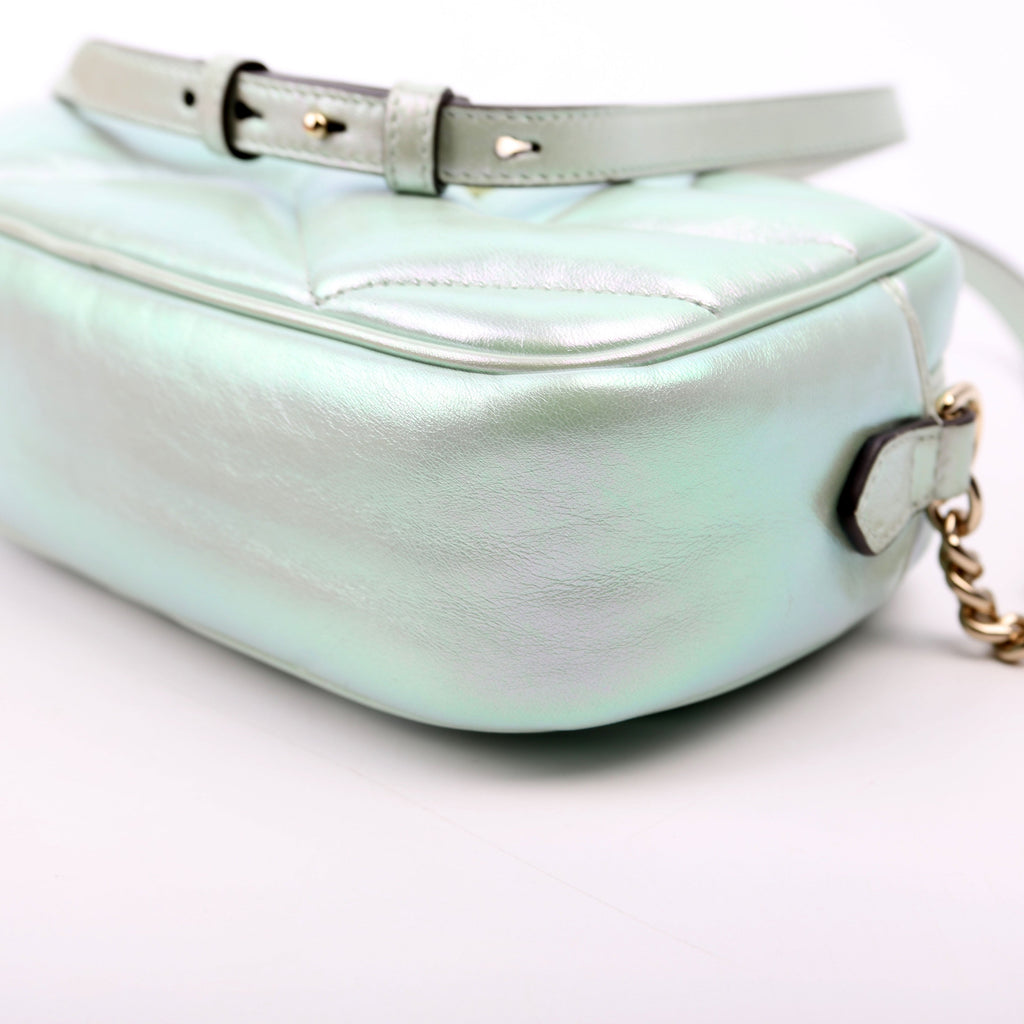 Gucci 447632 Marmont Small Leather Camera Iridescent