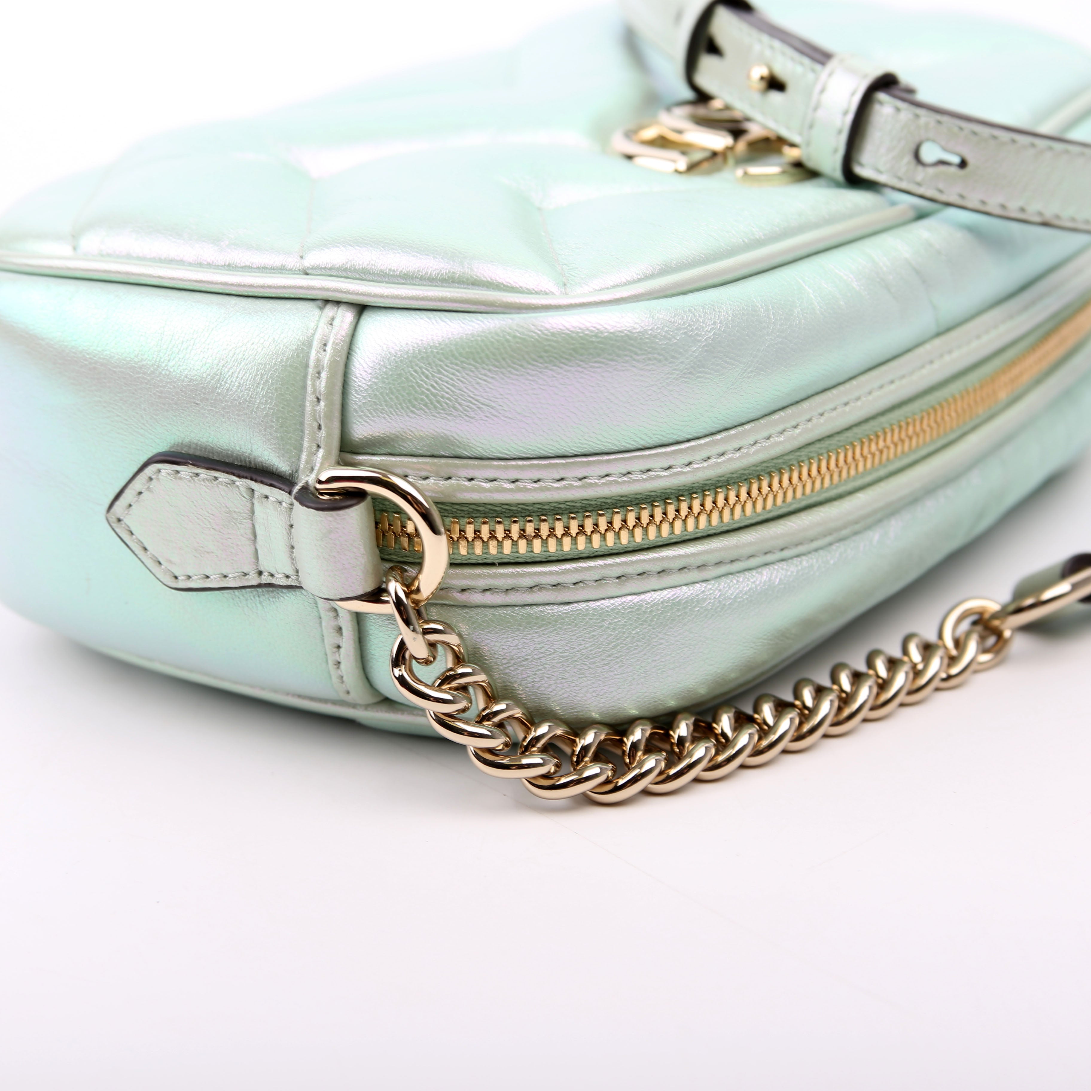 Gucci 447632 Marmont Small Leather Camera Iridescent