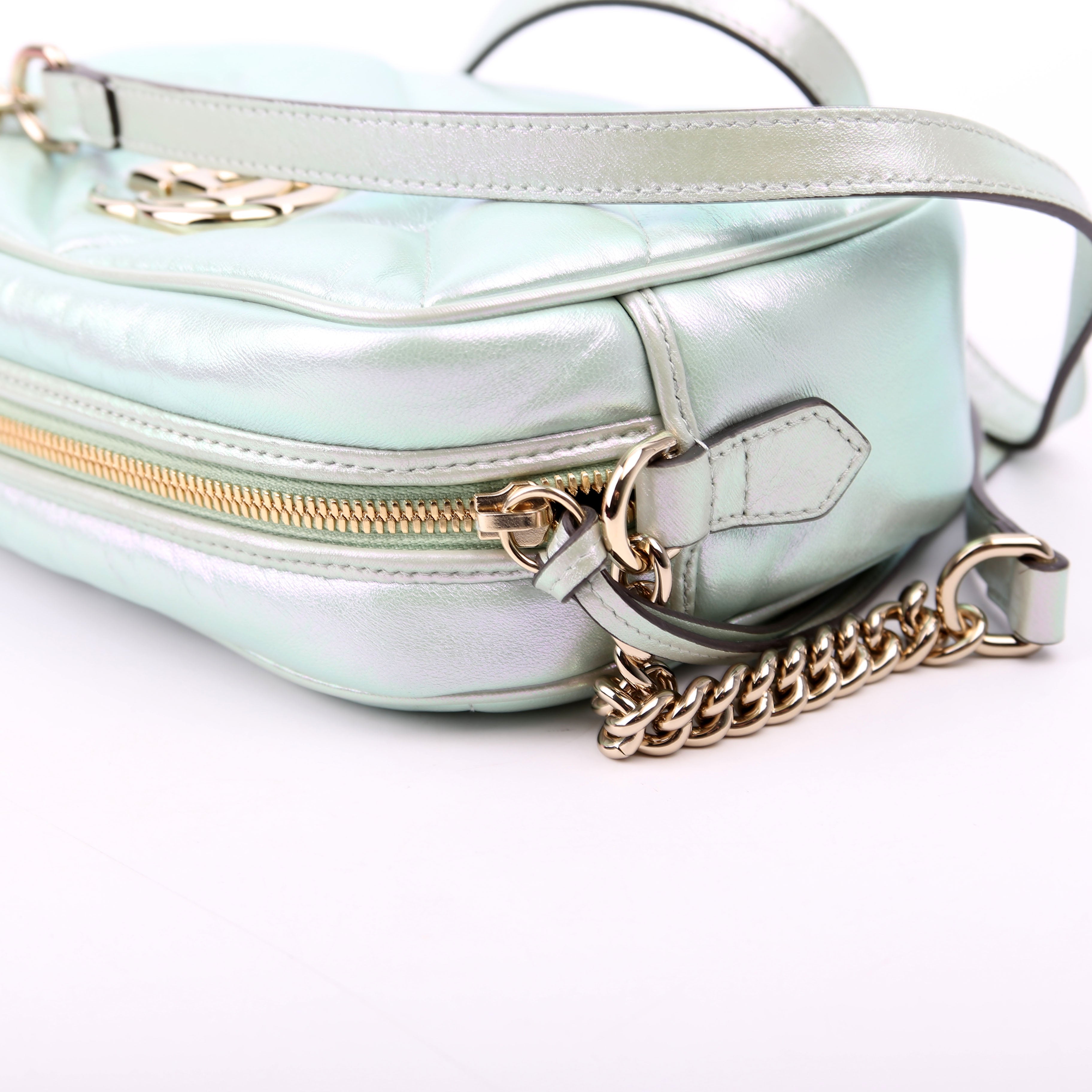 Gucci 447632 Marmont Small Leather Camera Iridescent